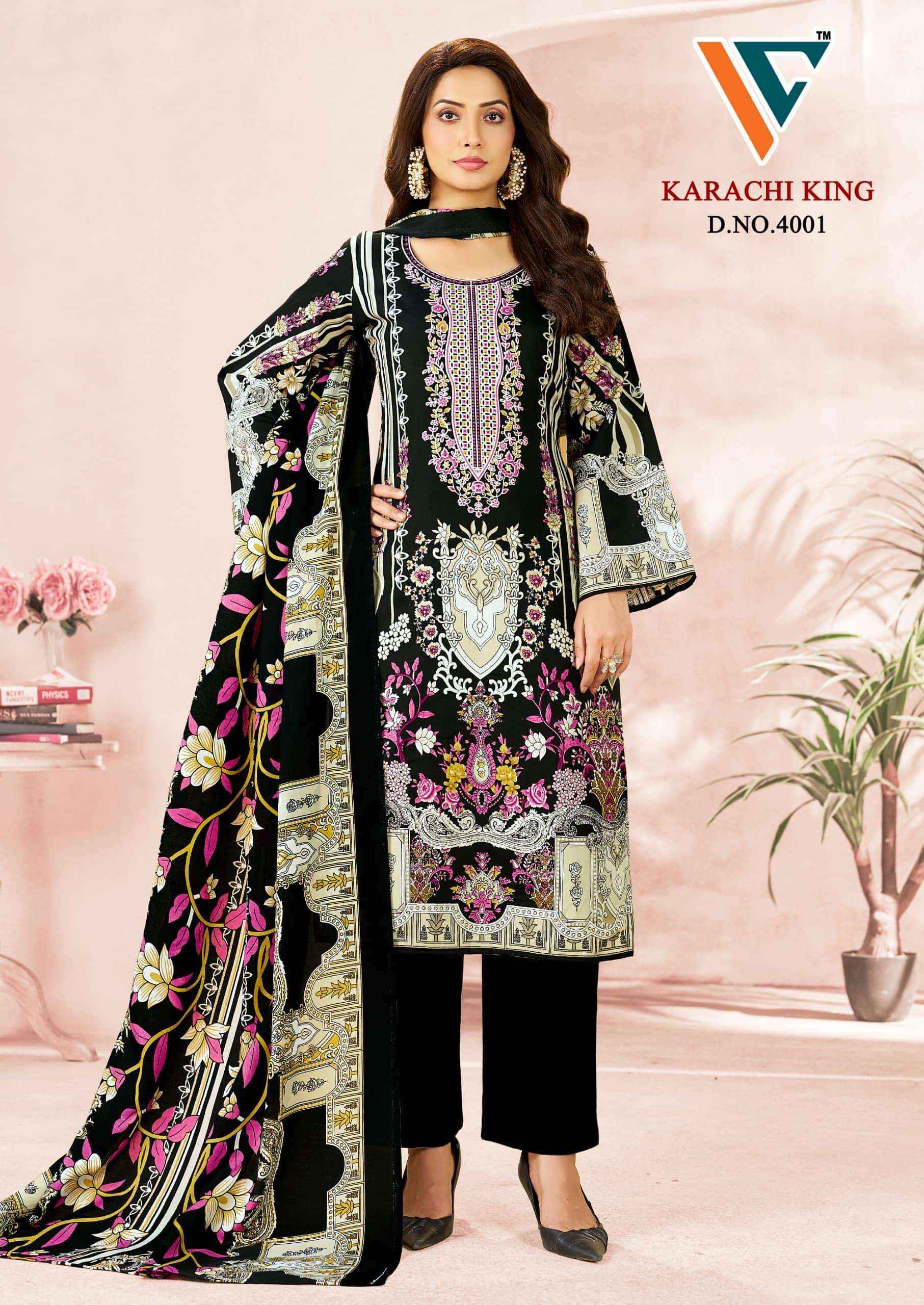 Vandana Fashion Karachi King Vol 40 Printed Karachi Cotton Suit _ Surat Wholesale Market Price ( 8 Pcs Catalog )