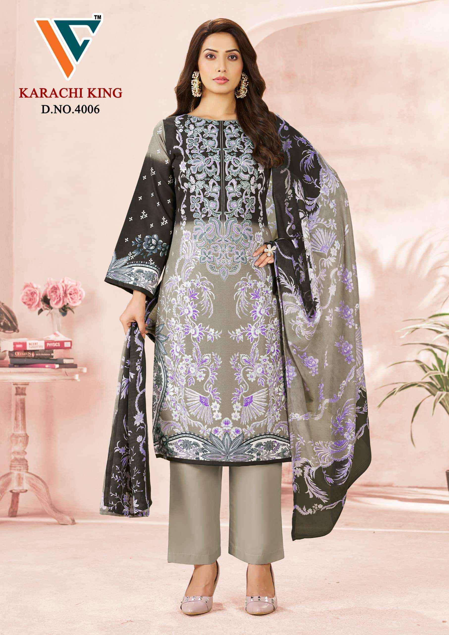 Vandana Fashion Karachi King Vol 40 Printed Karachi Cotton Suit _ Surat Wholesale Market Price ( 8 Pcs Catalog )