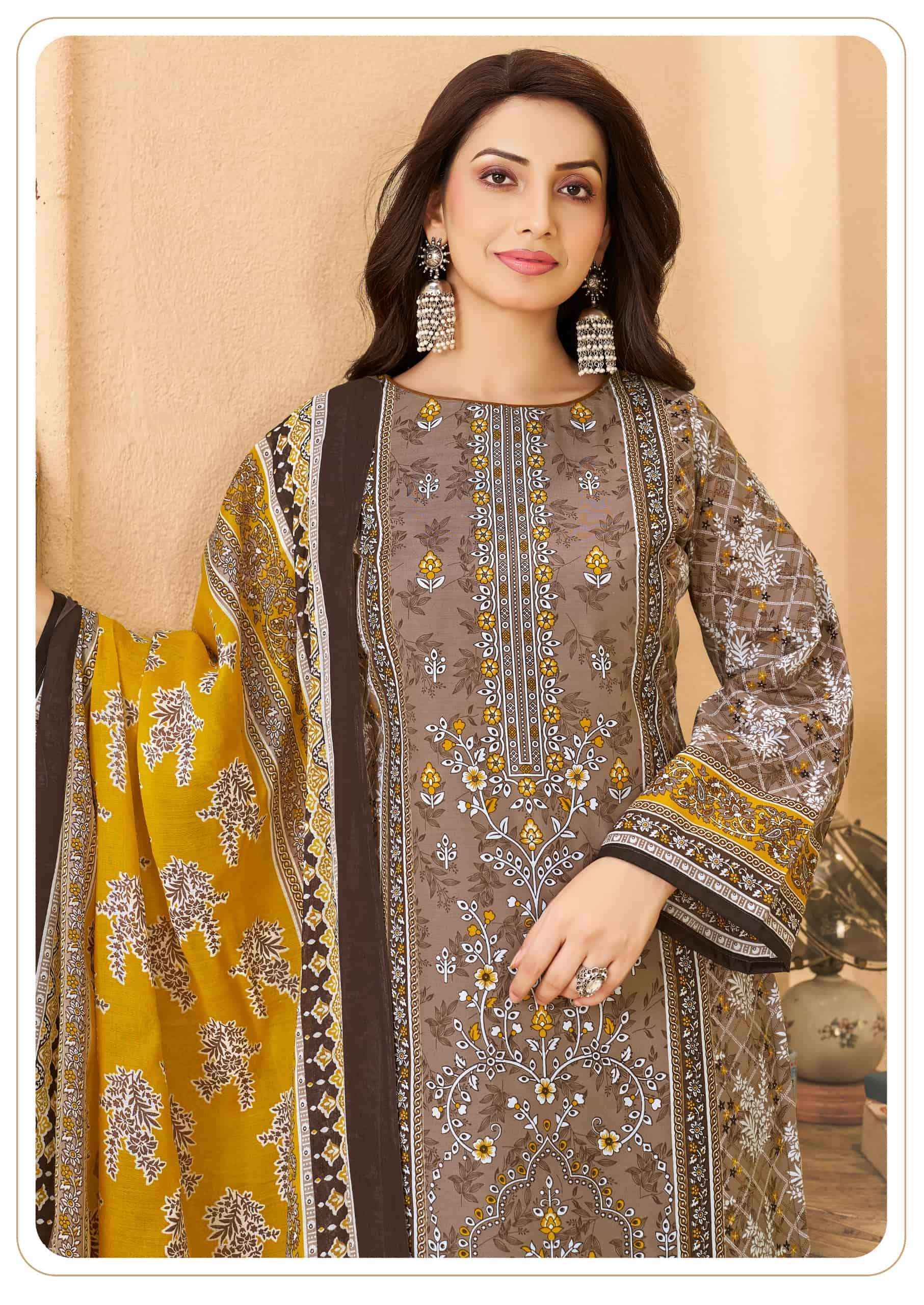 Vandana Fashion Karachi Studio Vol 6 Printed Karachi Cotton Dress _ Buy Surat Wholesale Textile Price ( 8 Pcs Catalog )