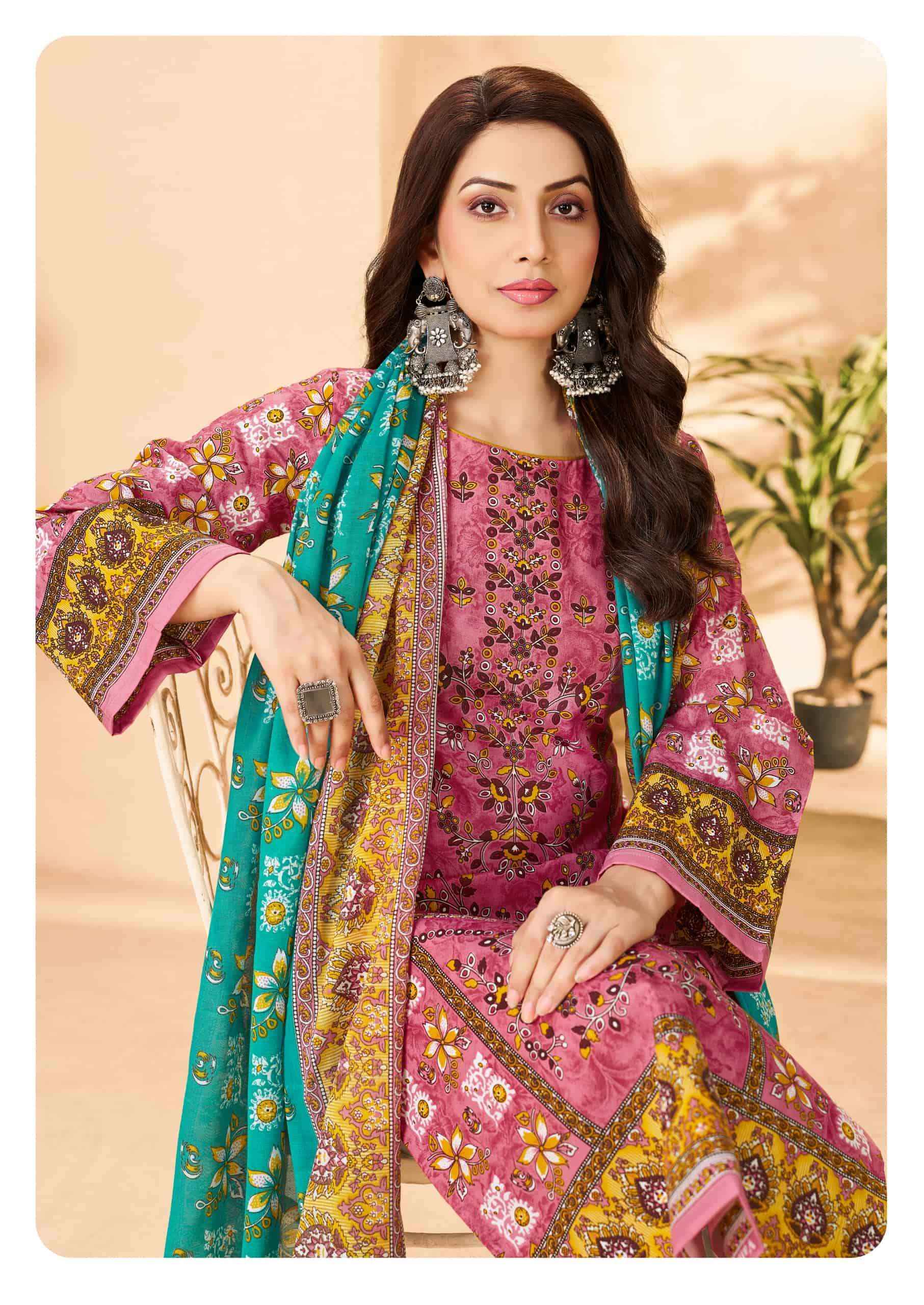 Vandana Fashion Karachi Studio Vol 6 Printed Karachi Cotton Dress _ Buy Surat Wholesale Textile Price ( 8 Pcs Catalog )