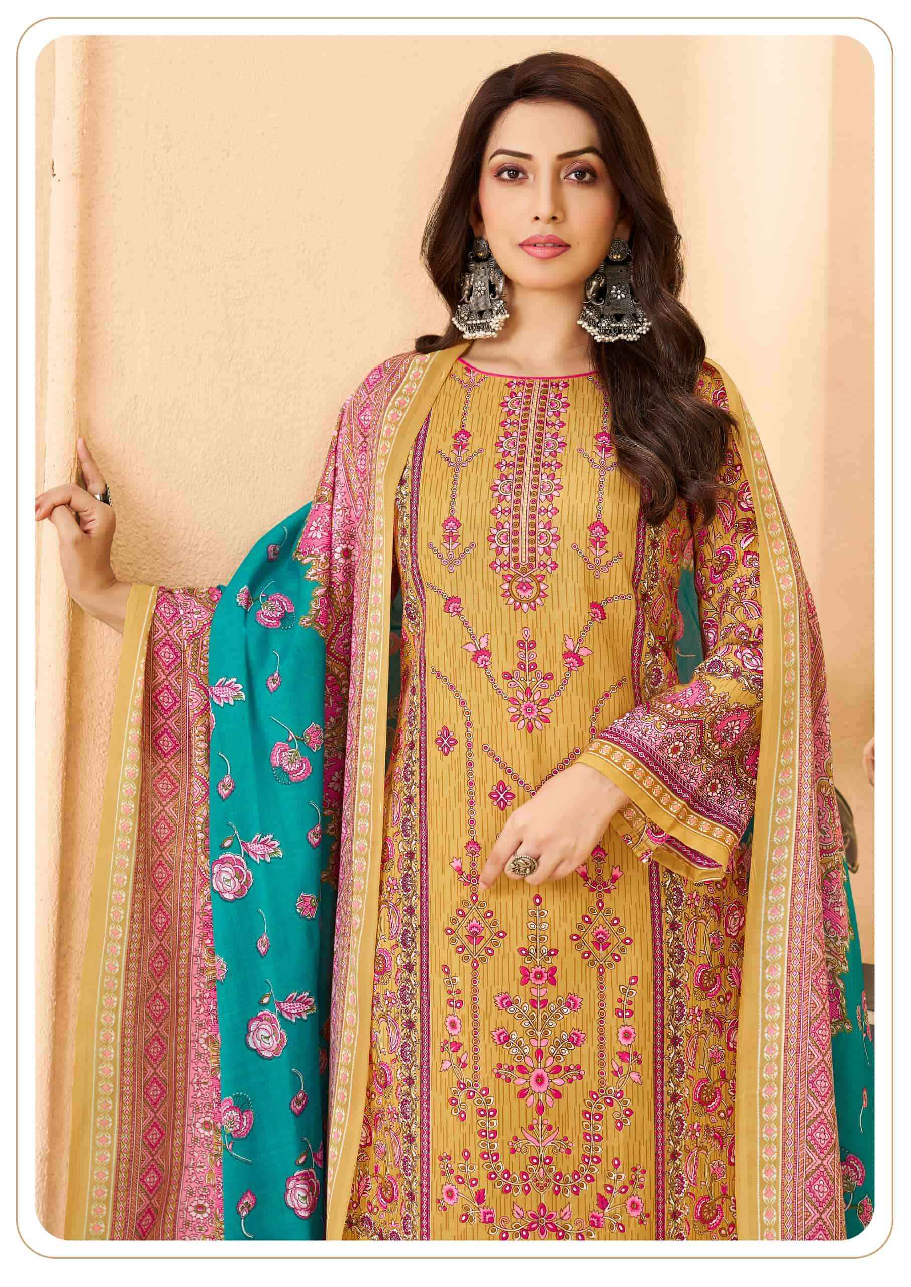 Vandana Fashion Karachi Studio Vol 6 Printed Karachi Cotton Dress _ Buy Surat Wholesale Textile Price ( 8 Pcs Catalog )