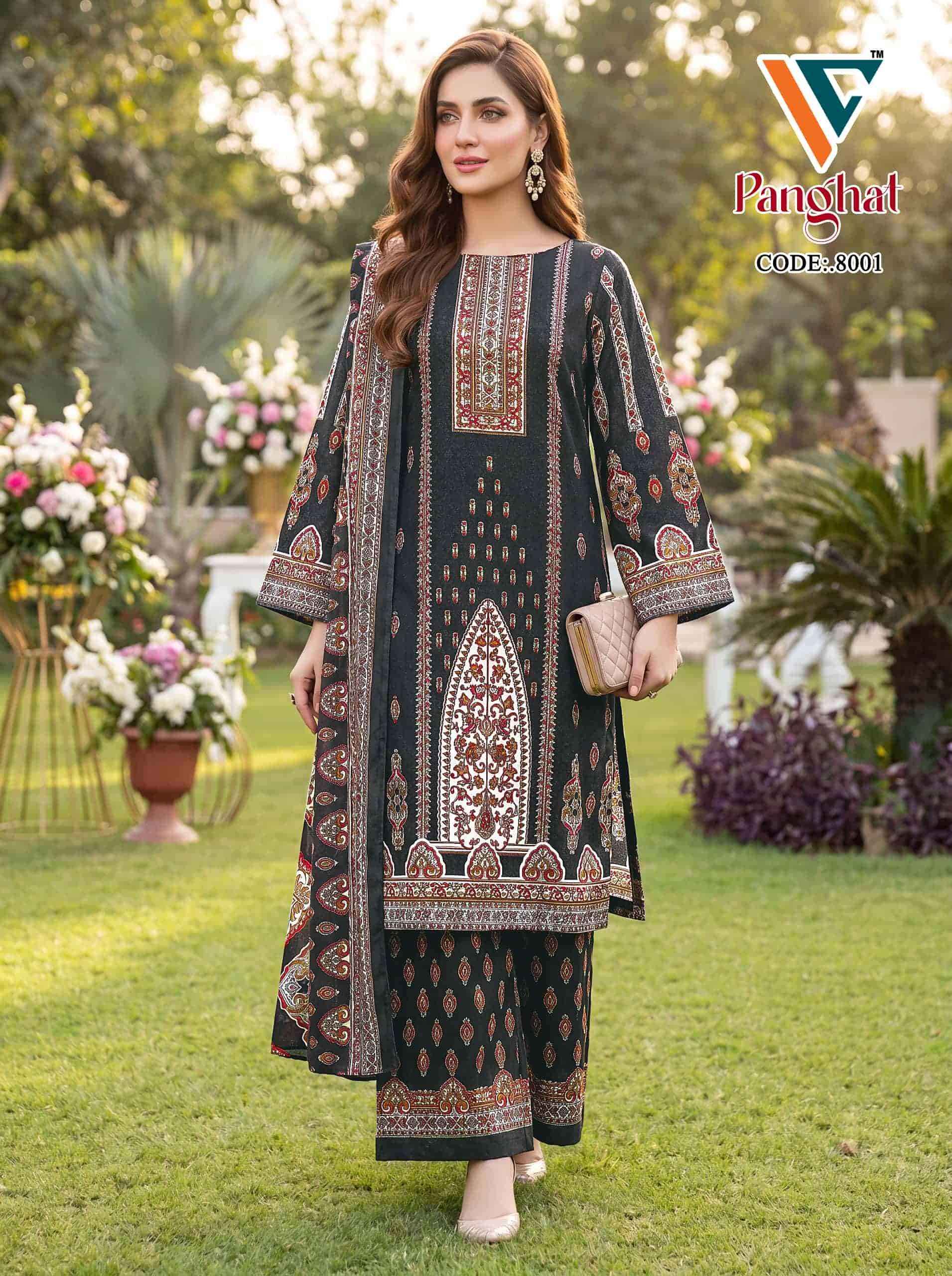 Vandana Fashion Panghat Vol 9 Exclusive Cotton Pakistani Deigns Suit _ Surat Wholesale Market Price ( 8 Pcs Catalog )