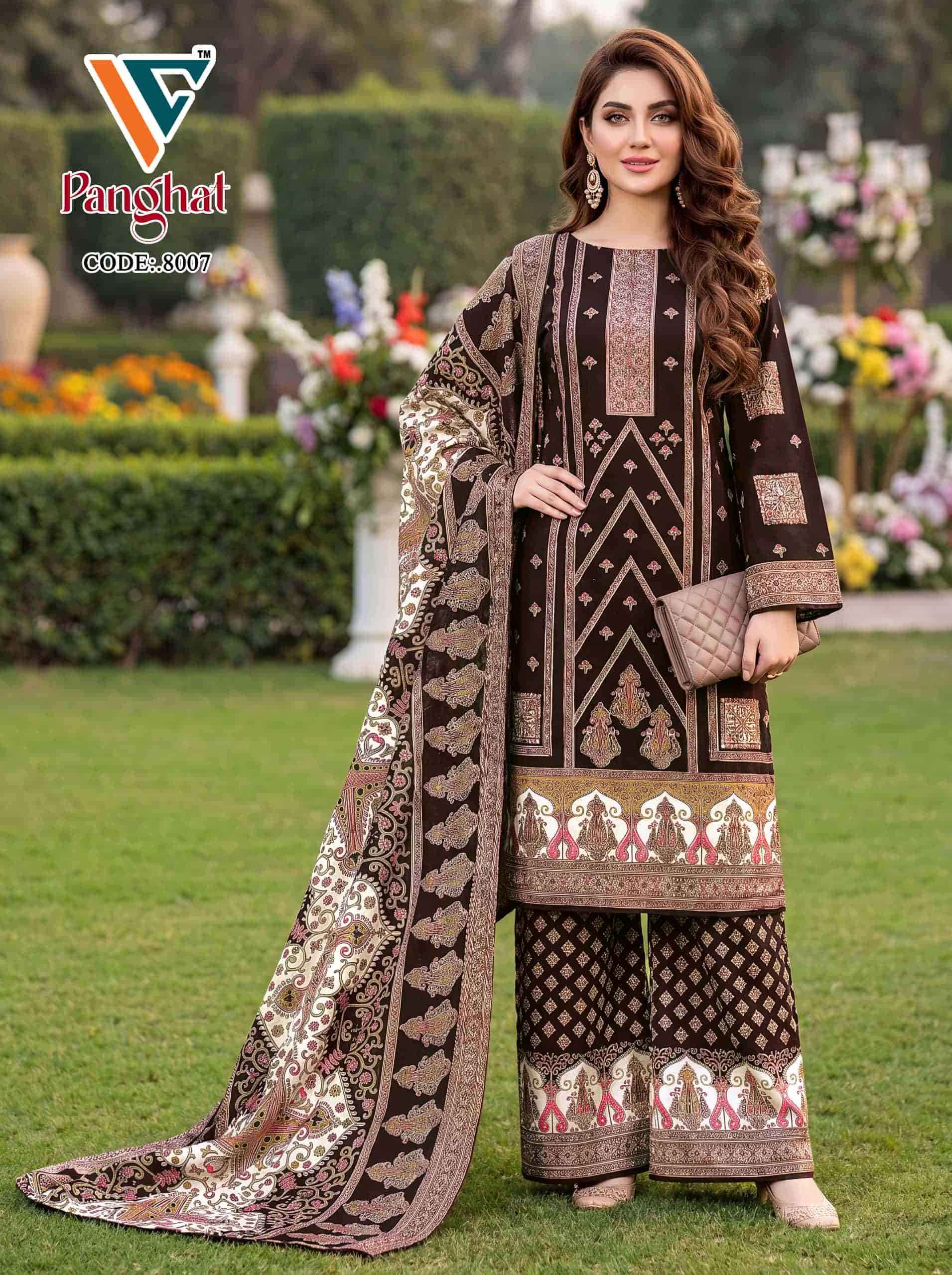 Vandana Fashion Panghat Vol 9 Exclusive Cotton Pakistani Deigns Suit _ Surat Wholesale Market Price ( 8 Pcs Catalog )