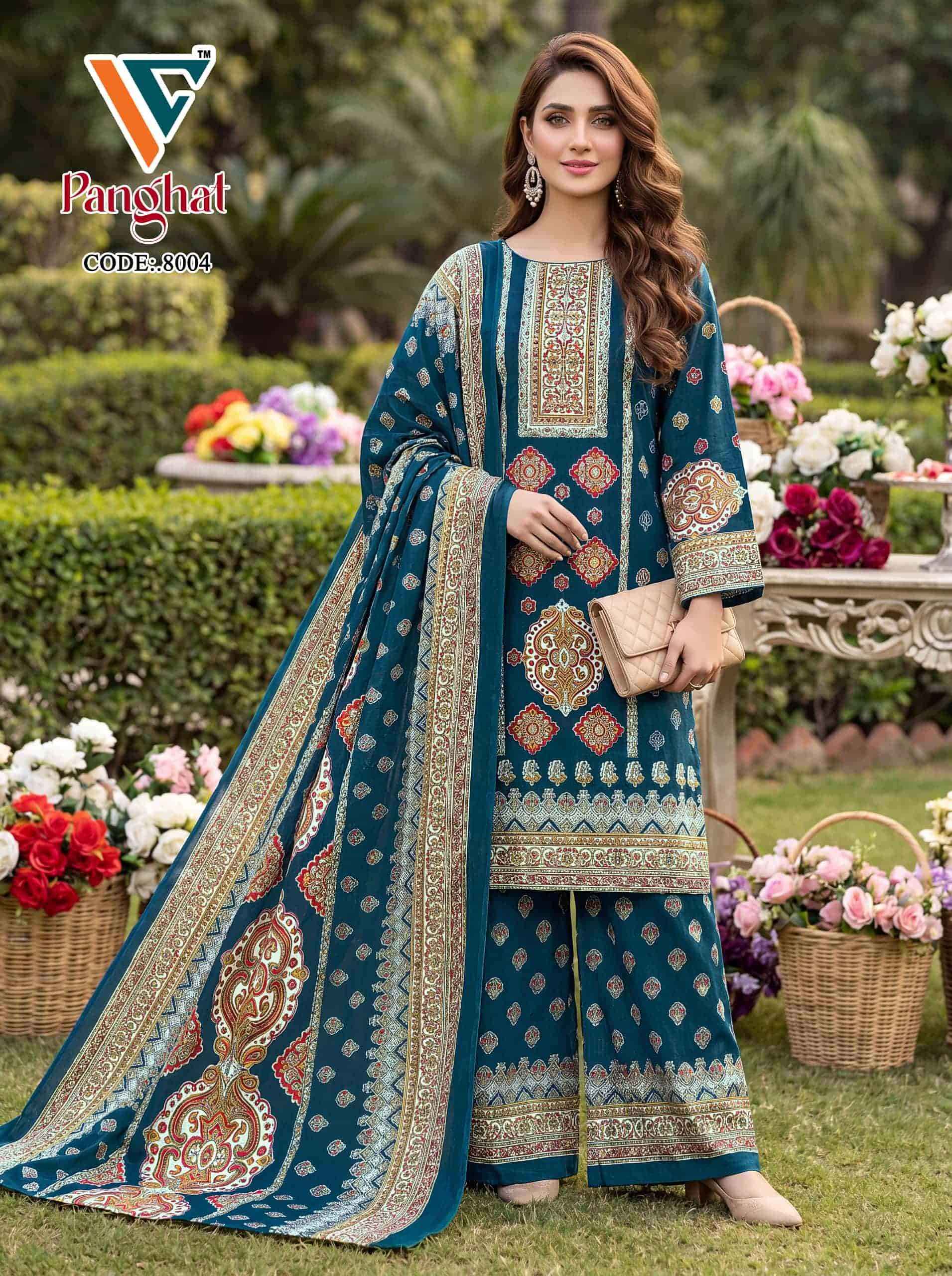 Vandana Fashion Panghat Vol 9 Exclusive Cotton Pakistani Deigns Suit _ Surat Wholesale Market Price ( 8 Pcs Catalog )