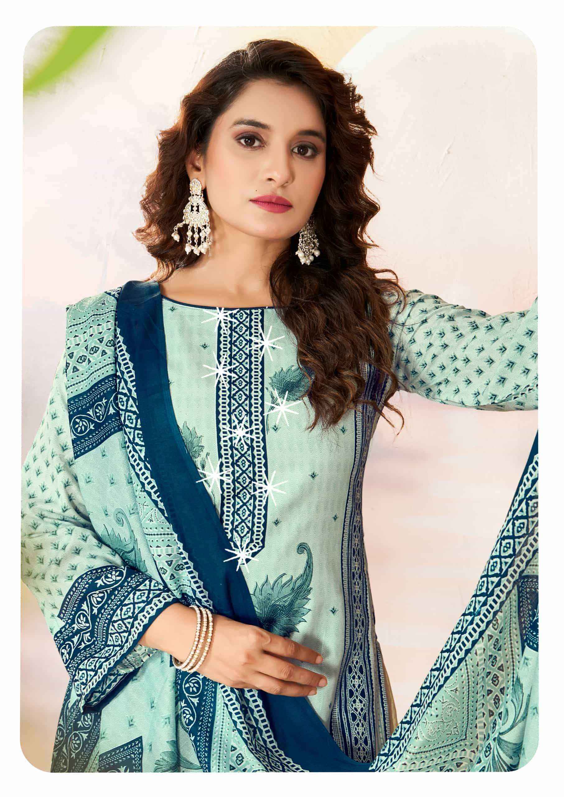 Vandana Fashion Shanaya Vol 9 Fancy Work Karachi Cotton Suit _ Surat Wholesale Market Price ( 8 Pcs Catalog )