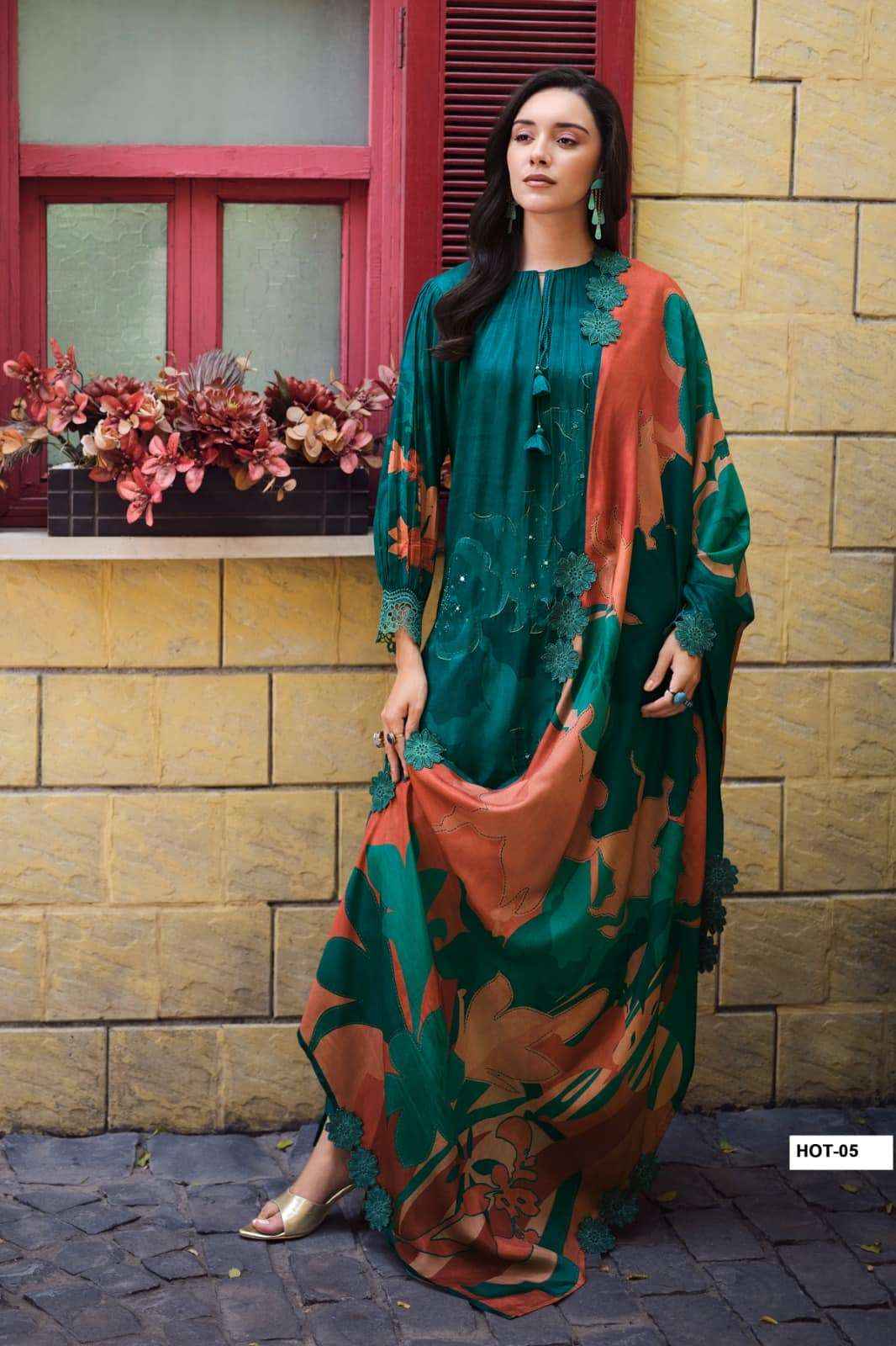 Varsha House Of Tulips Premium Designs Muslin Dress _ Wholesale Kapda Bazaar ( 5 Pcs Catalog )