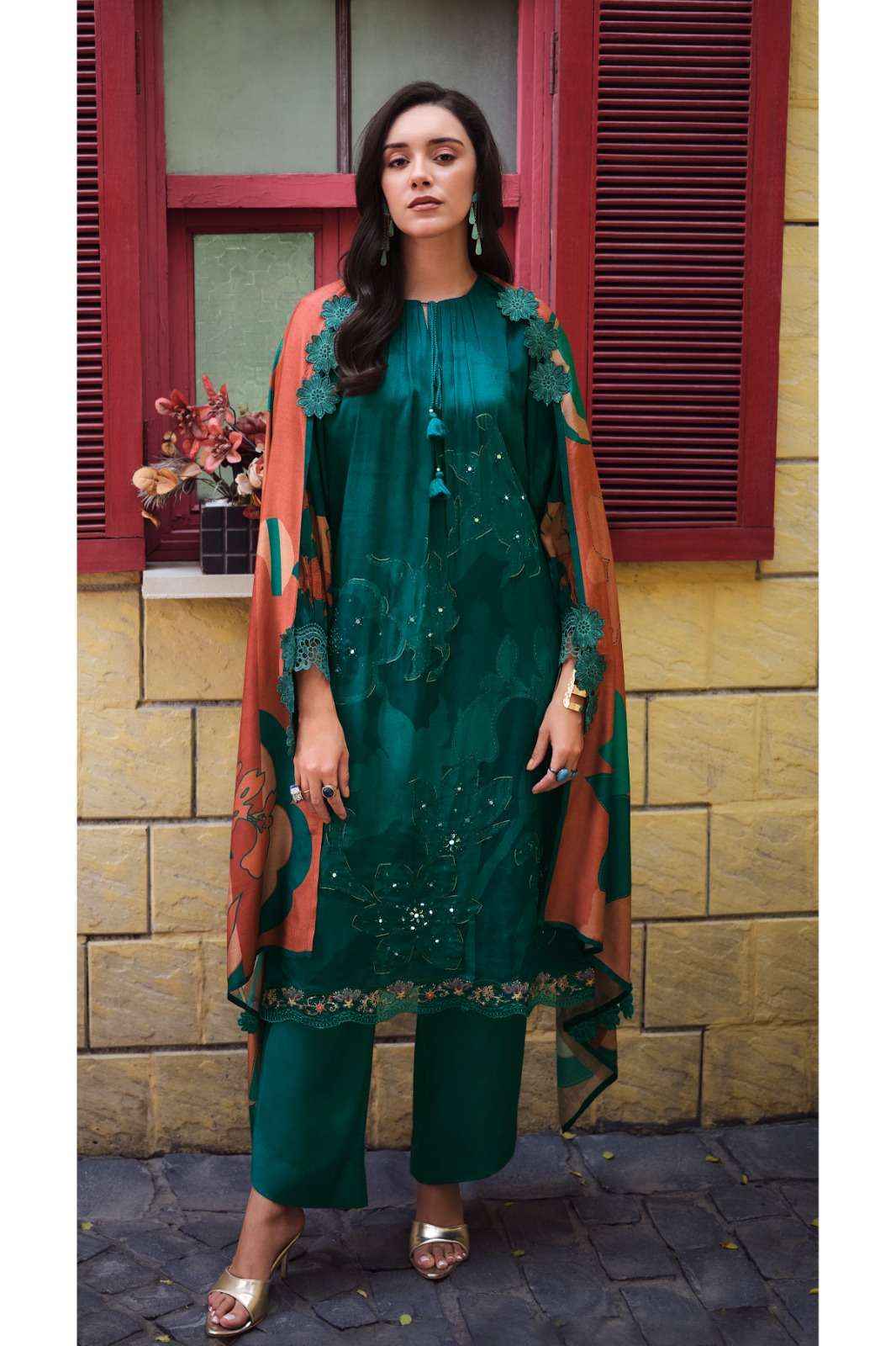 Varsha House Of Tulips Premium Designs Muslin Dress _ Wholesale Kapda Bazaar ( 5 Pcs Catalog )