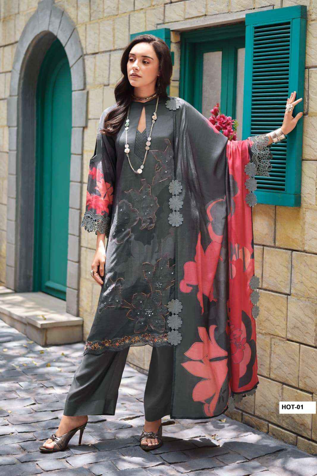 Varsha House Of Tulips Premium Designs Muslin Dress _ Wholesale Kapda Bazaar ( 5 Pcs Catalog )