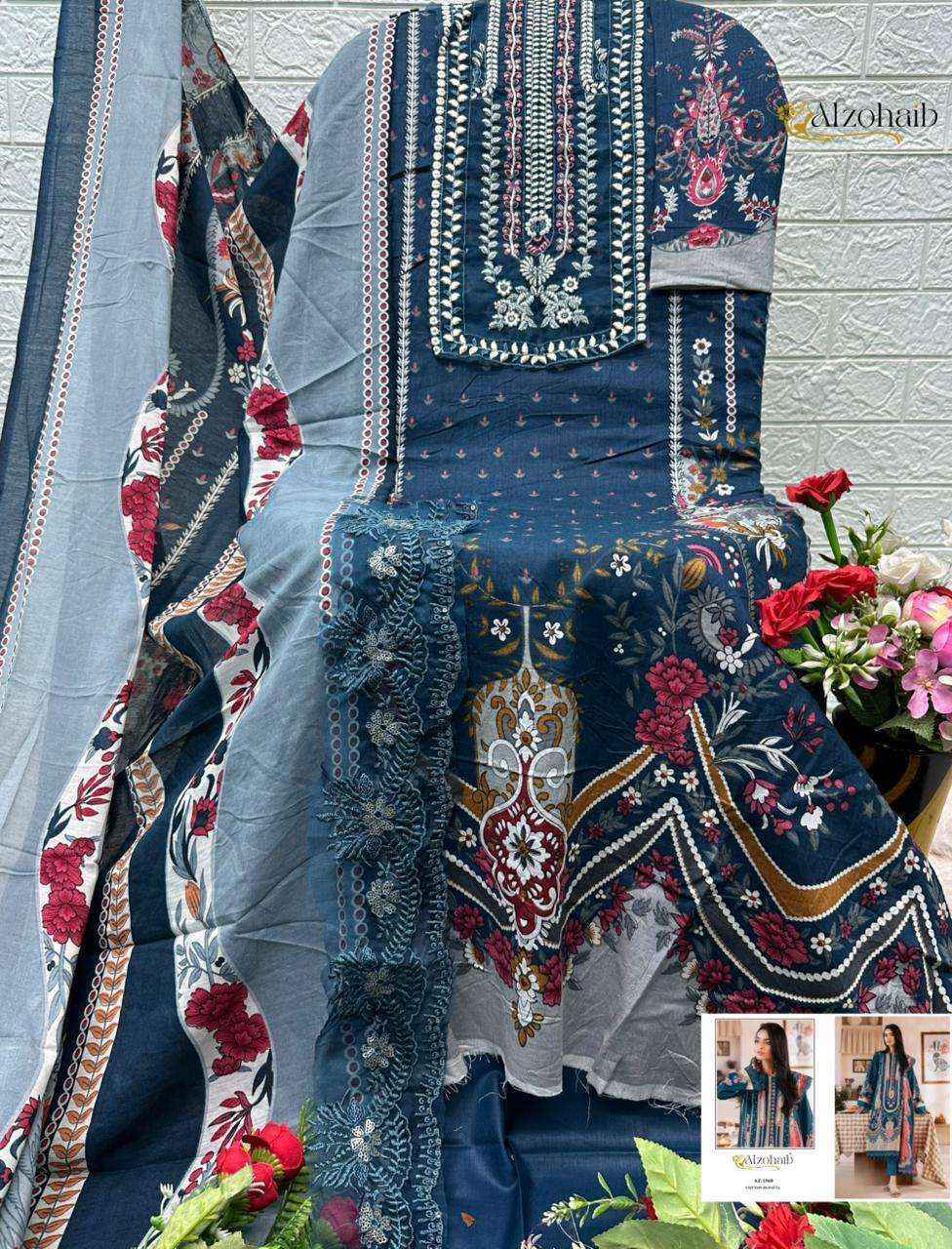 Al Zohaib Zaynah Vol 1 Cotton Dress Material _ Surat Wholesale Market ( 4 pcs Catalogue )