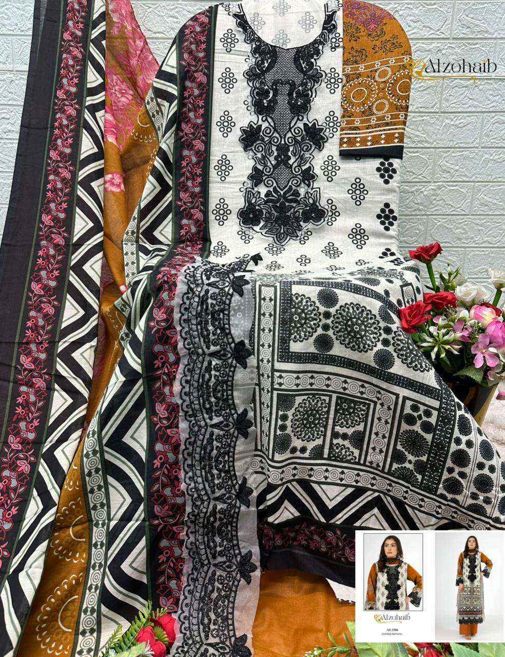 Al Zohaib Zaynah Vol 1 Cotton Dress Material _ Surat Wholesale Market ( 4 pcs Catalogue )