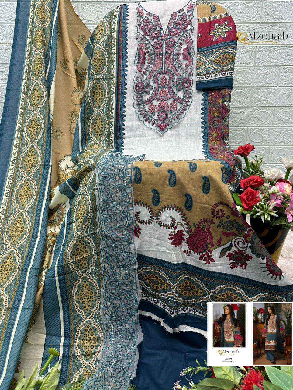 Al Zohaib Zaynah Vol 1 Cotton Dress Material _ Surat Wholesale Market ( 4 pcs Catalogue )