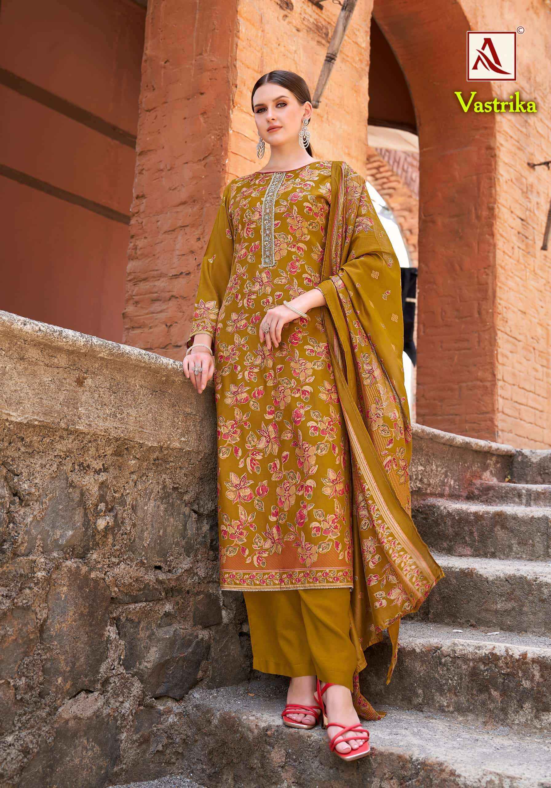 Alok Suit Vastrika Exclusive Ladies Suit Wholesale Price ( 6 Pcs Catalogue )