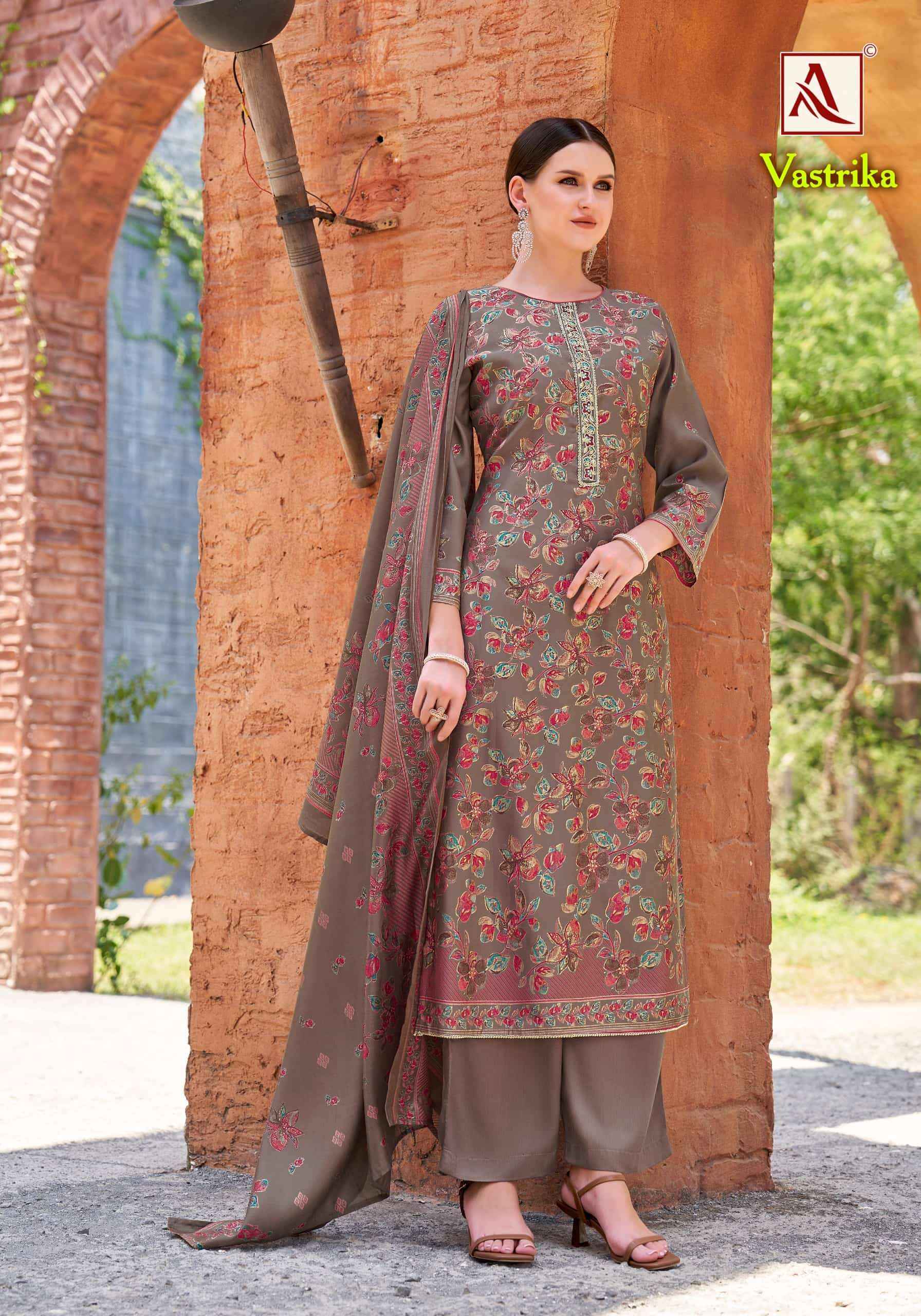 Alok Suit Vastrika Exclusive Ladies Suit Wholesale Price ( 6 Pcs Catalogue )