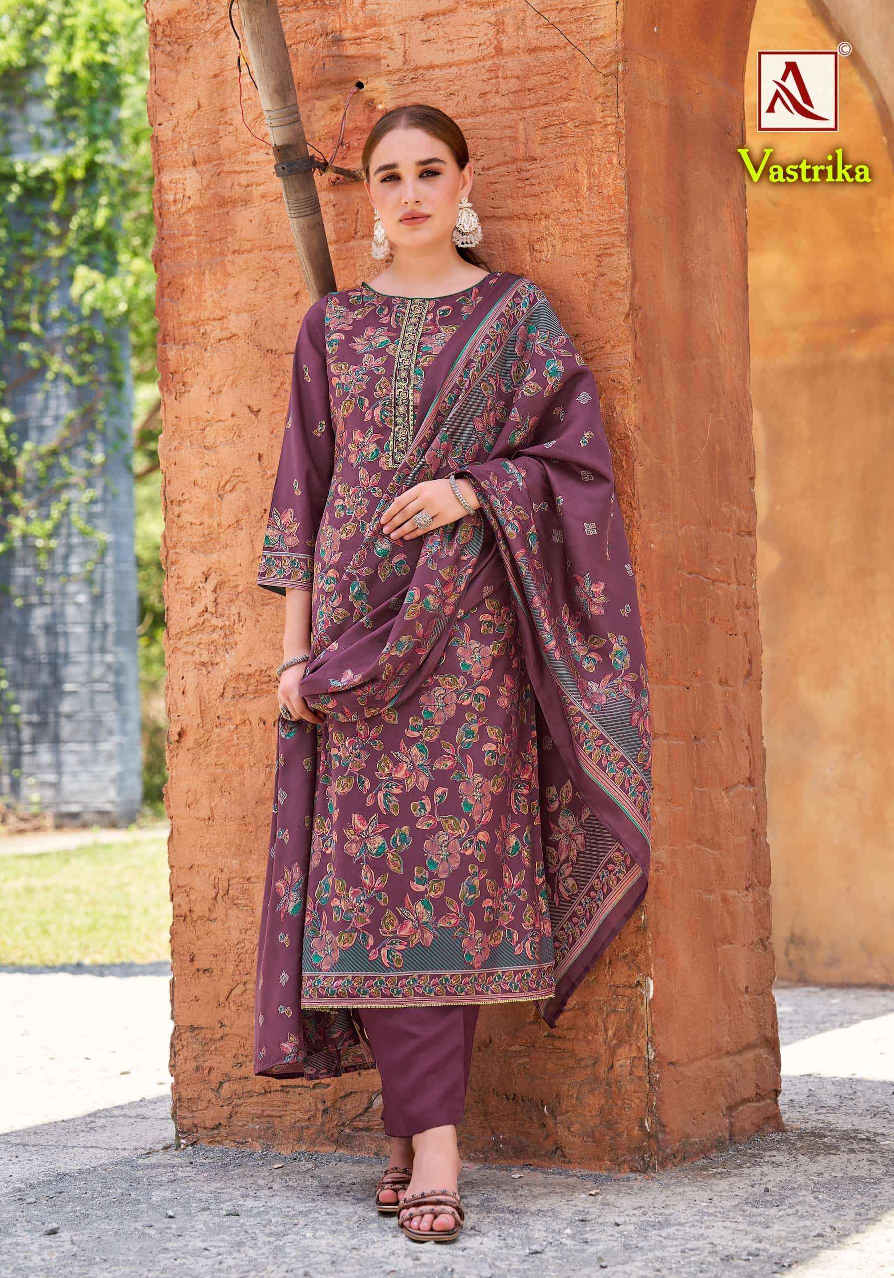 Alok Suit Vastrika Exclusive Ladies Suit Wholesale Price ( 6 Pcs Catalogue )