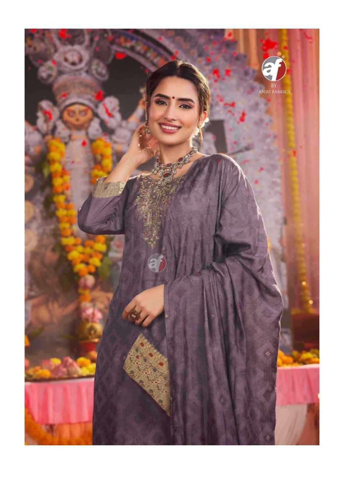 Anju Fabrics Palki Vol 4 Muslin Kurti Combo Set _ Surat Wholesale Market Price ( 6 Pcs catalog )