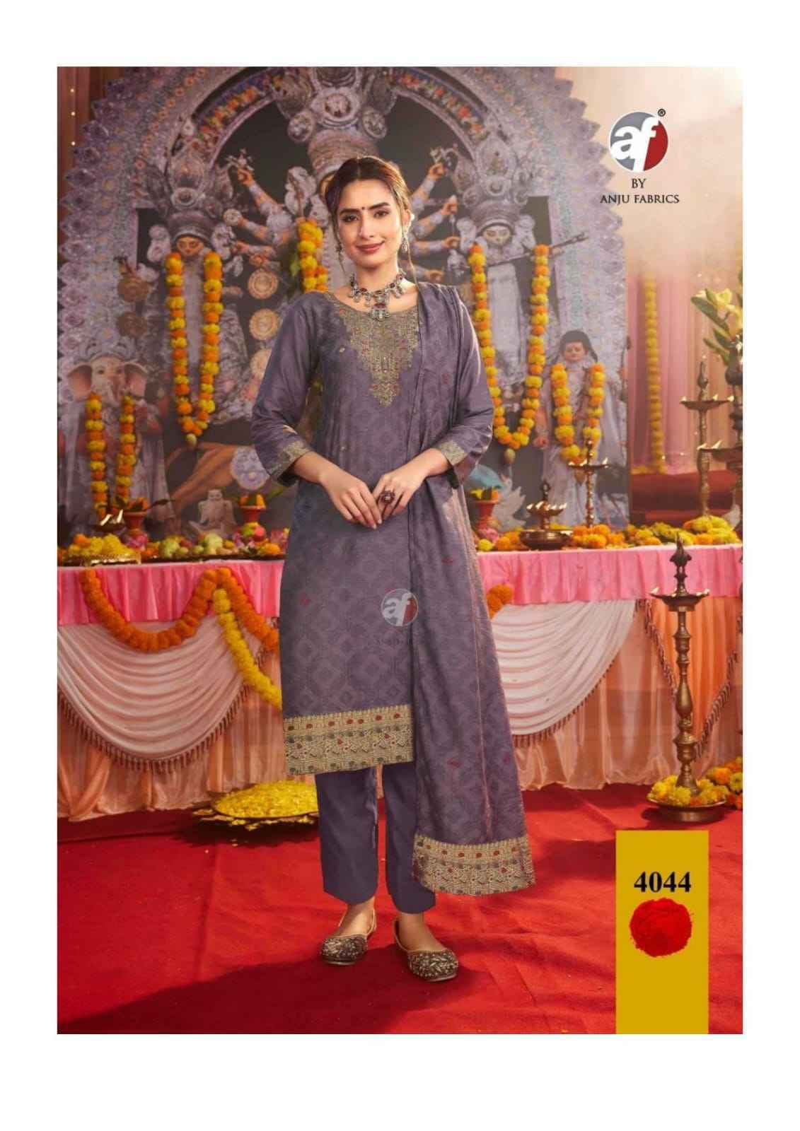Anju Fabrics Palki Vol 4 Muslin Kurti Combo Set _ Surat Wholesale Market Price ( 6 Pcs catalog )