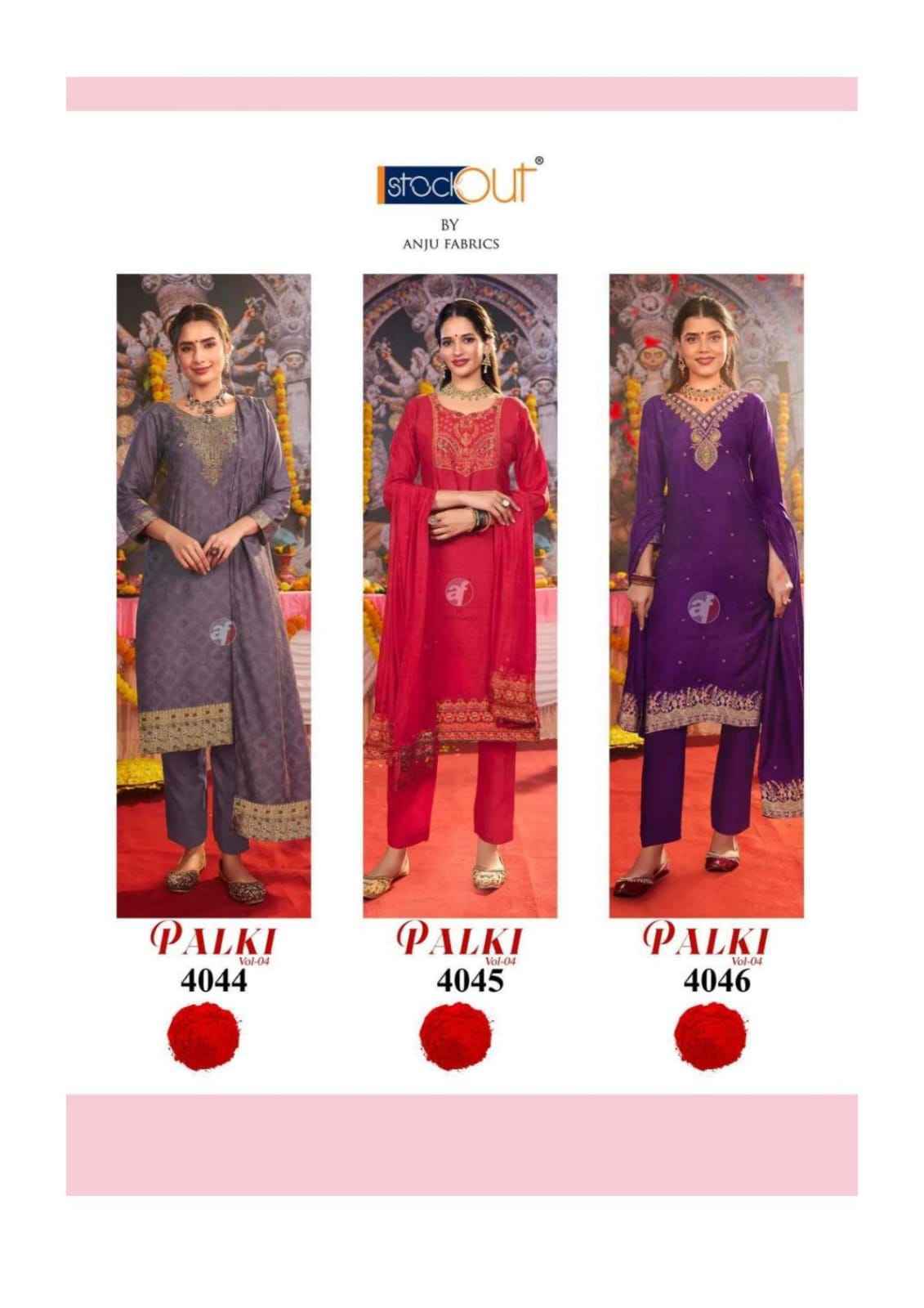 Anju Fabrics Palki Vol 4 Muslin Kurti Combo Set _ Surat Wholesale Market Price ( 6 Pcs catalog )