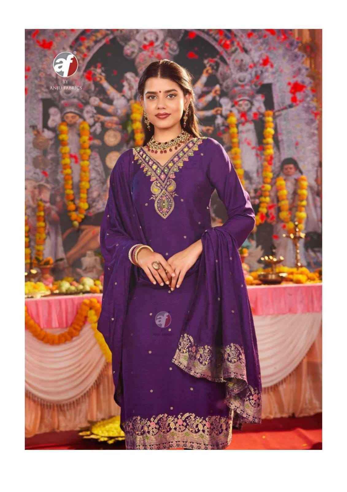 Anju Fabrics Palki Vol 4 Muslin Kurti Combo Set _ Surat Wholesale Market Price ( 6 Pcs catalog )