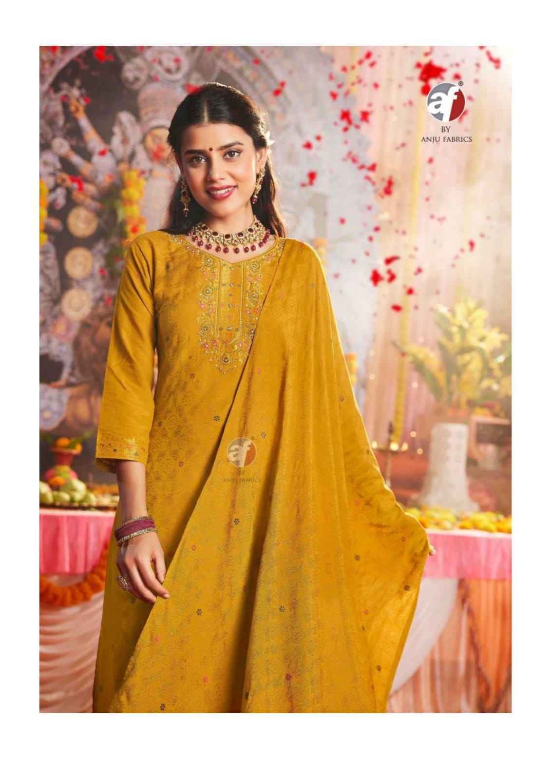 Anju Fabrics Palki Vol 4 Muslin Kurti Combo Set _ Surat Wholesale Market Price ( 6 Pcs catalog )