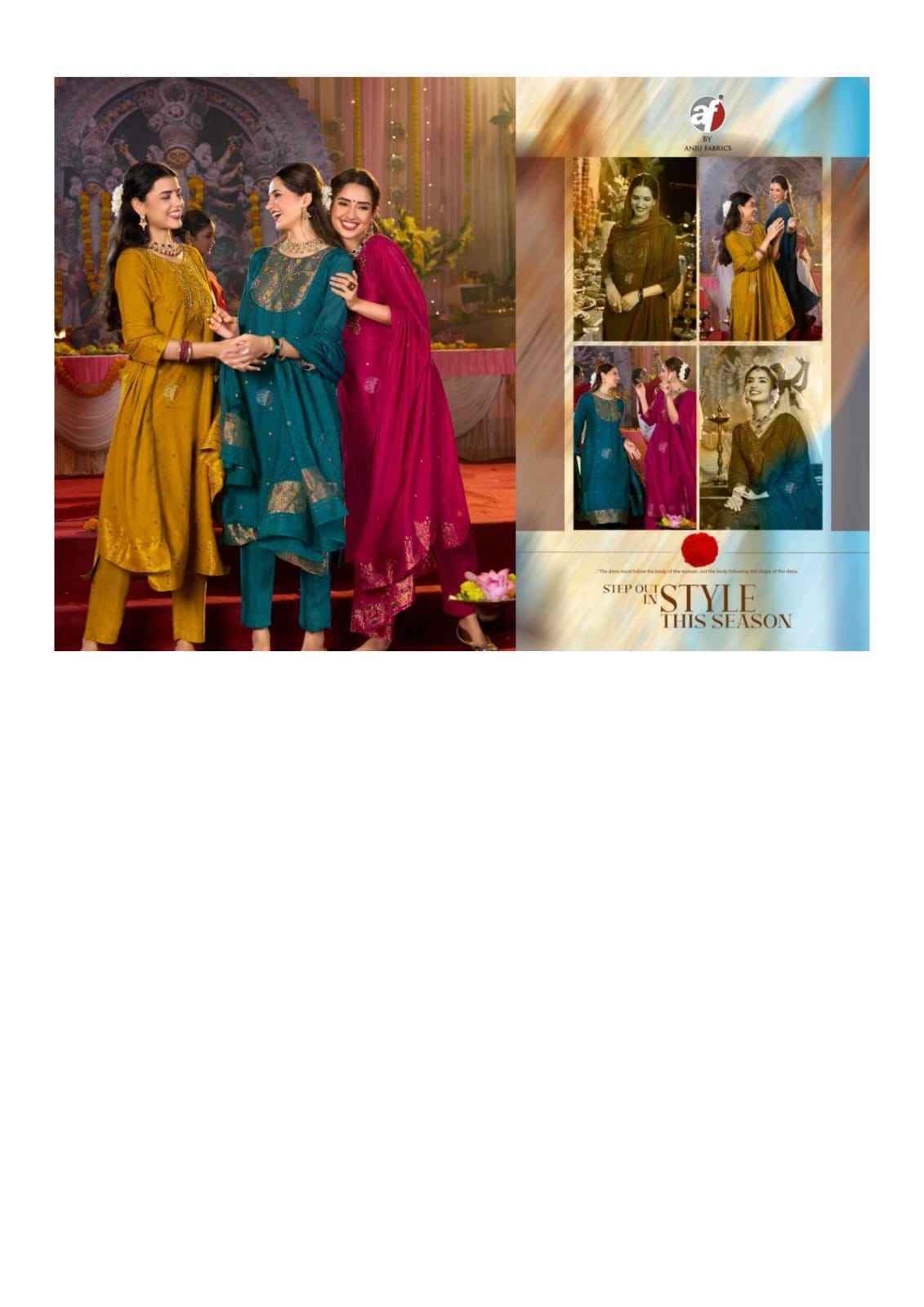 Anju Fabrics Palki Vol 4 Muslin Kurti Combo Set _ Surat Wholesale Market Price ( 6 Pcs catalog )