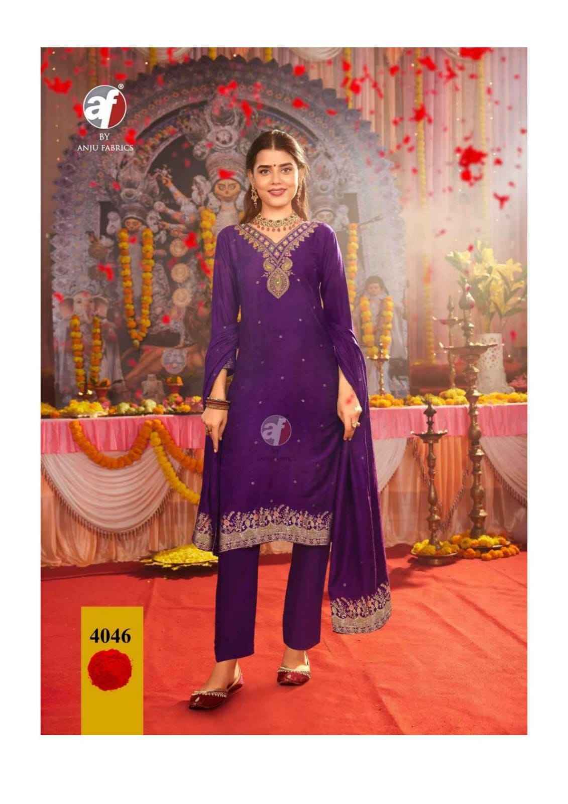 Anju Fabrics Palki Vol 4 Muslin Kurti Combo Set _ Surat Wholesale Market Price ( 6 Pcs catalog )