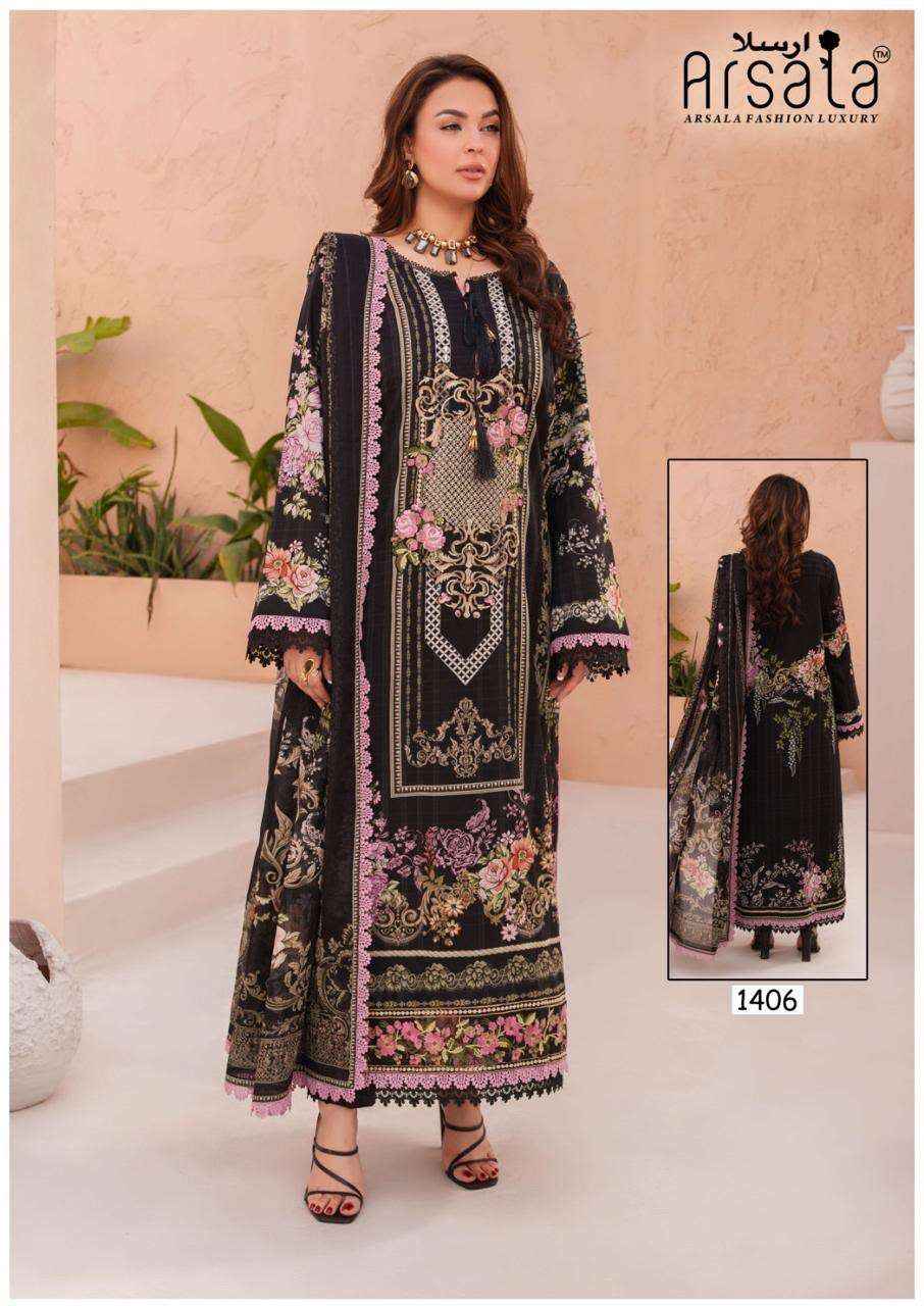 Arsala Amira Vol 14 Pakistani Designs Cotton Salwar Suit Wholesale Price ( 6 Pcs Catalogue )