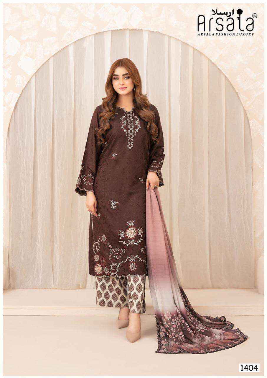 Arsala Amira Vol 14 Pakistani Designs Cotton Salwar Suit Wholesale Price ( 6 Pcs Catalogue )