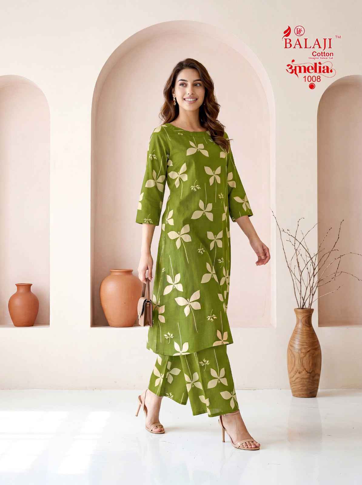 Balaji Amelia Vol 1 Long Cotton Co Ord Set Collection _ Surat Wholesale Market Price ( 8 Pcs Catalog )