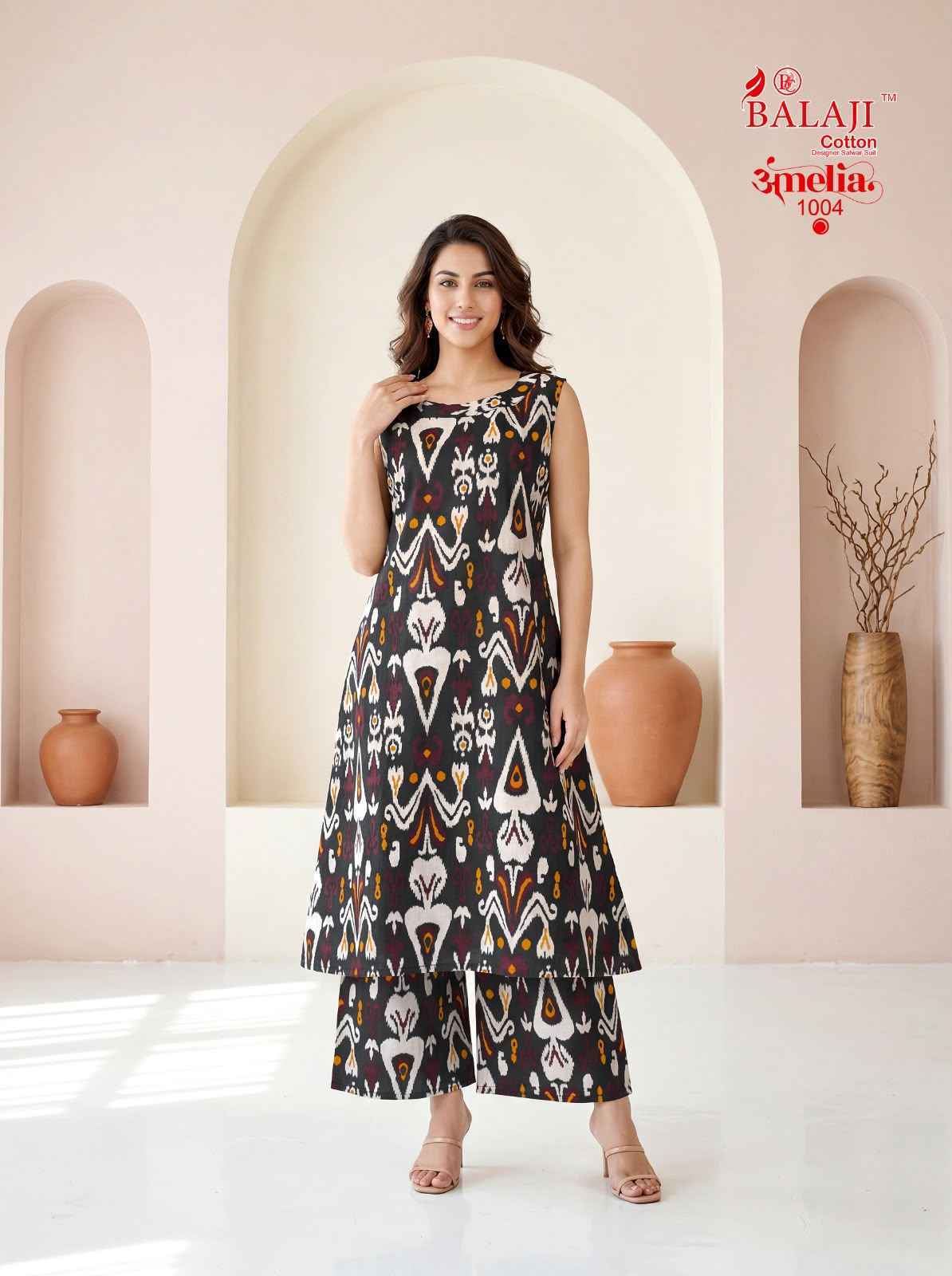 Balaji Amelia Vol 1 Long Cotton Co Ord Set Collection _ Surat Wholesale Market Price ( 8 Pcs Catalog )