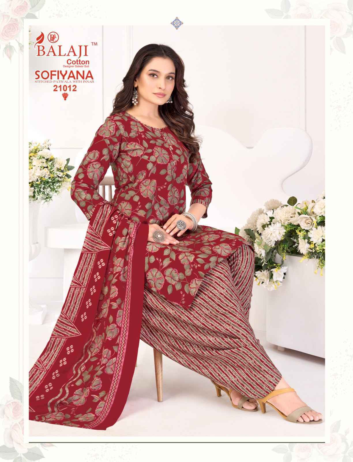 Balaji Sofiyana Vol 21 Readymade Cotton Dress _ Surat Wholesale Market Price ( 12 Pcs Catalog )
