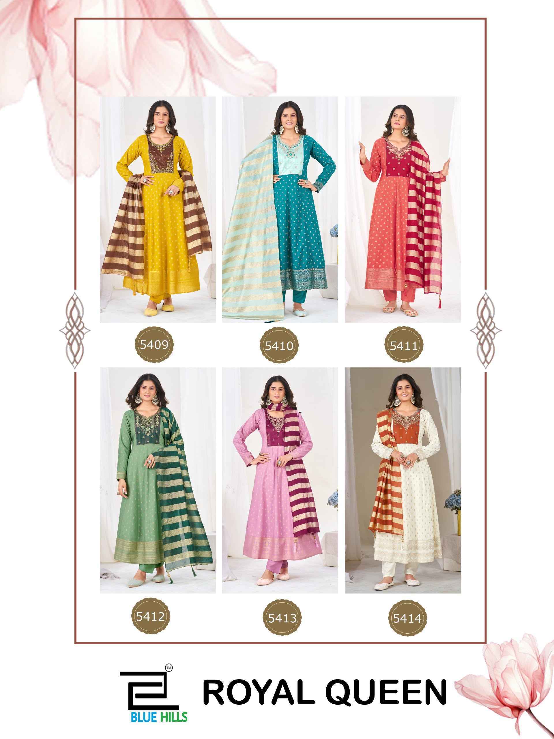 Blue Hills Royal Queen Rayon Kurti Combo _ Surat Wholesale Price ( 6 Pcs Catalog )