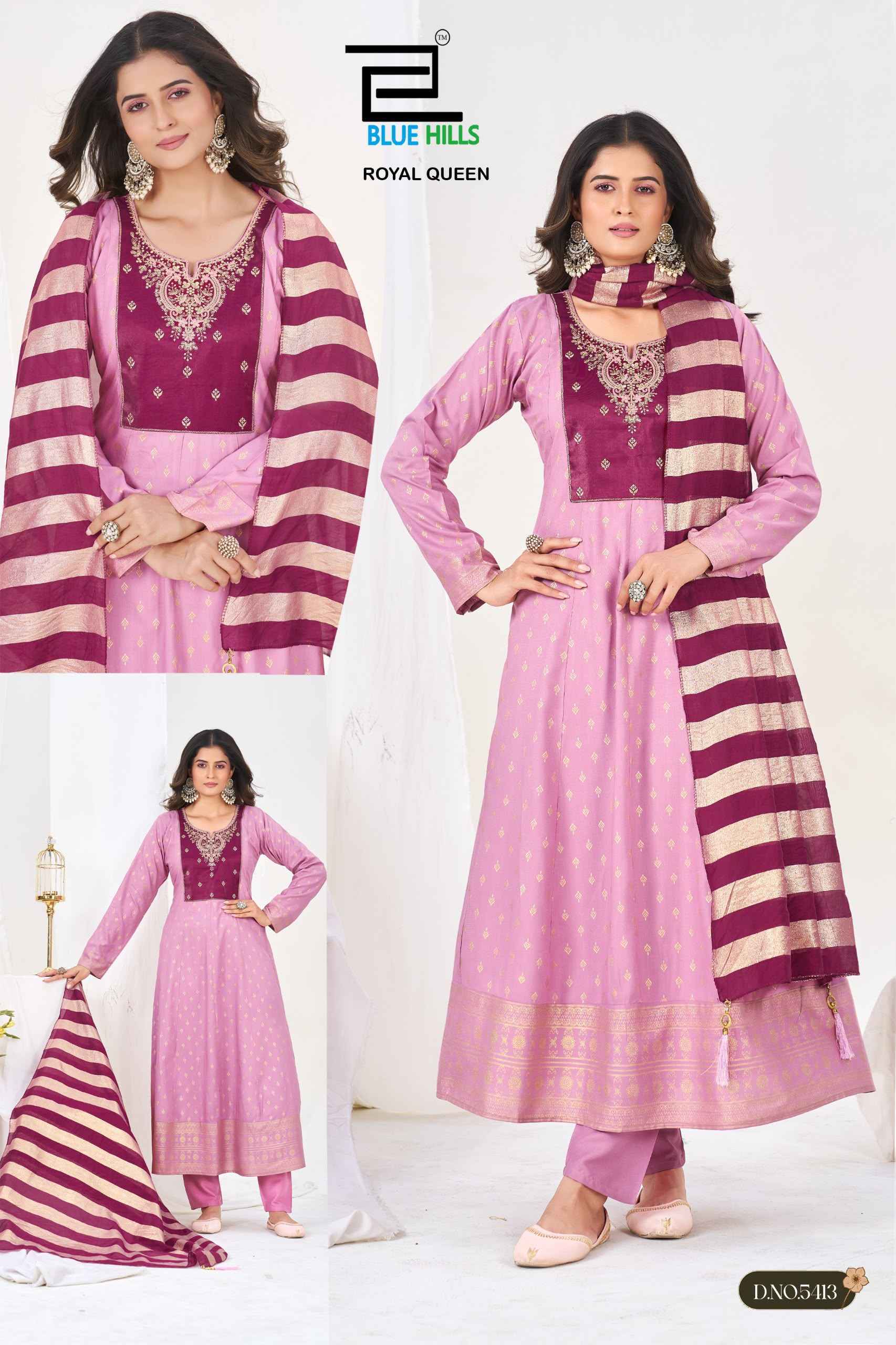 Blue Hills Royal Queen Rayon Kurti Combo _ Surat Wholesale Price ( 6 Pcs Catalog )
