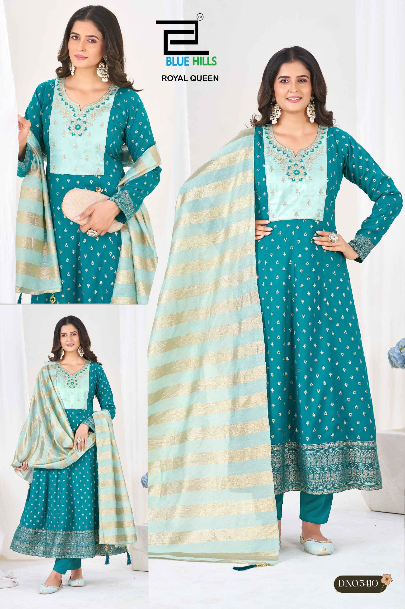Blue Hills Royal Queen Rayon Kurti Combo _ Surat Wholesale Price ( 6 Pcs Catalog )