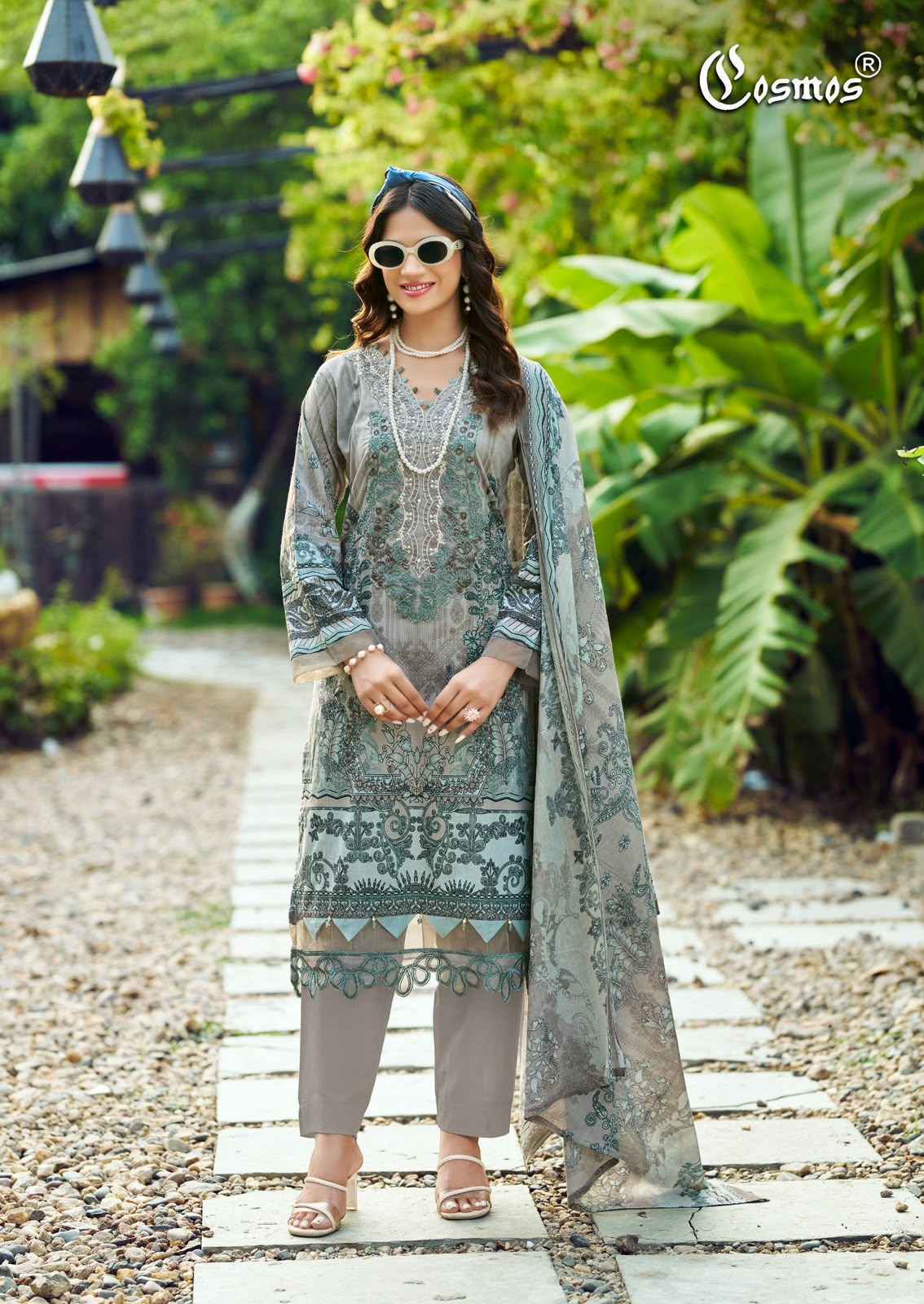 Cosmos Jazmin Vol 3 Lawn Cotton Salwar Suit _ Surat Wholesale Market Price ( 6 Pcs Catalog )