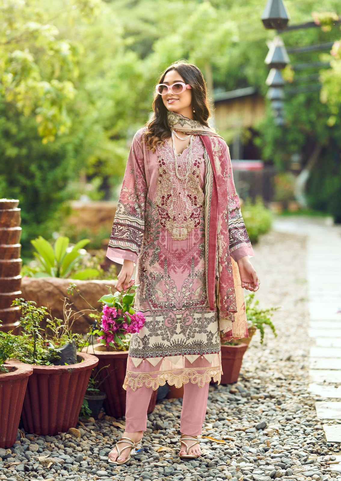Cosmos Jazmin Vol 3 Lawn Cotton Salwar Suit _ Surat Wholesale Market Price ( 6 Pcs Catalog )