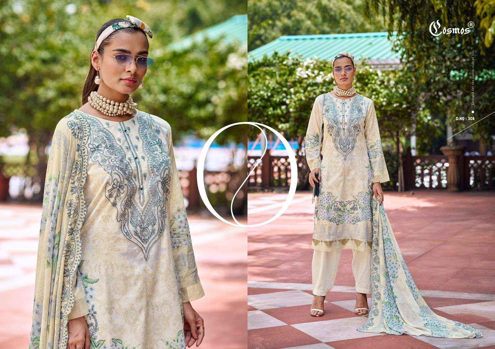 Cosmos Needle Wonder Vol 3 Pakistani Lawn Cotton Suits Surat Wholesaler ( 8 Pcs Catalogue )