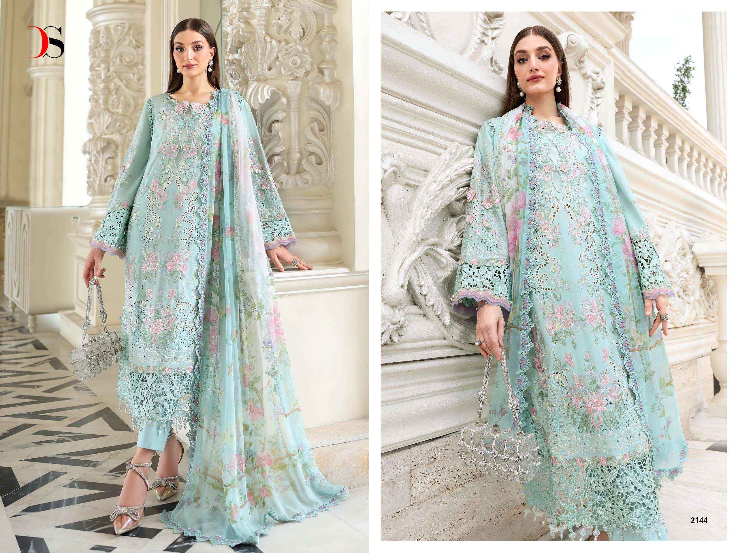 Deepsy Maria B Embroidered Vol 6 Cotton Pakistani Dress Material Wholesale Surat ( 4 pcs Catalogue )