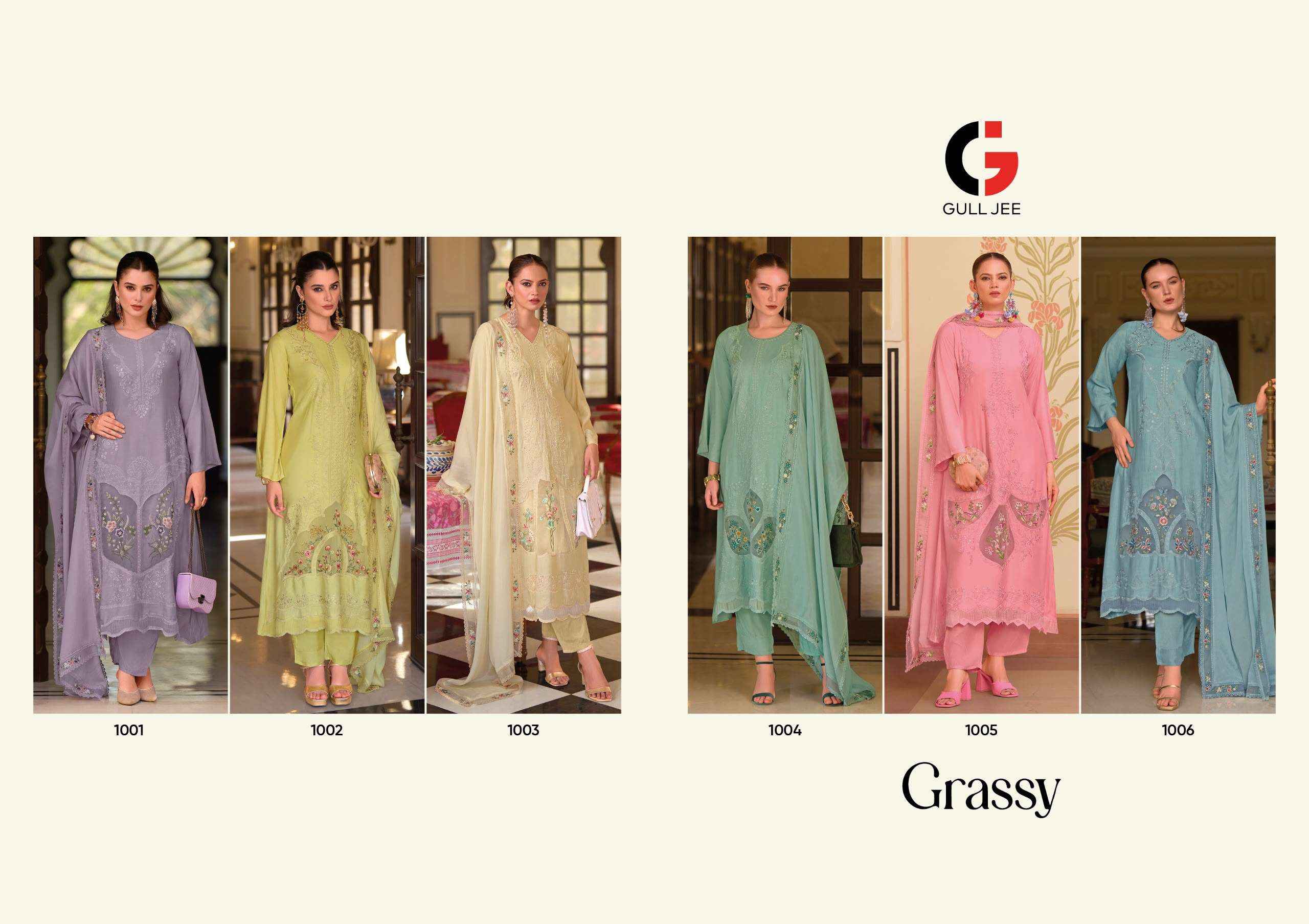 DEEPSY SUITS GULL JEE GRASSY VISCOSE HEAVY EMBROIDERED DESIGNER WORK SALWAR SUIT _ WHOLESALE SURAT MARKET PRICE ( 6 PCS CATALOG )