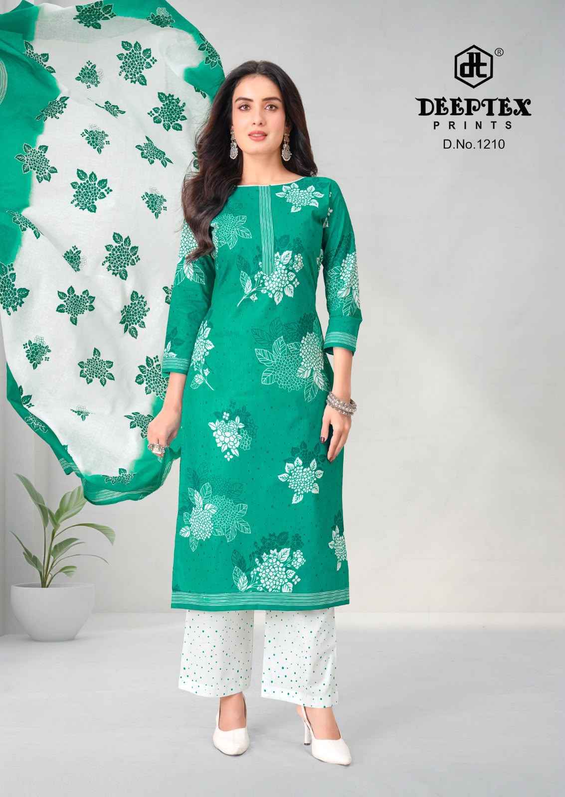 Deeptex Aaliza Vol 12 Cotton Salwar Suit _ Surat Wholesale Market Rate ( 10 Pcs Catalog )