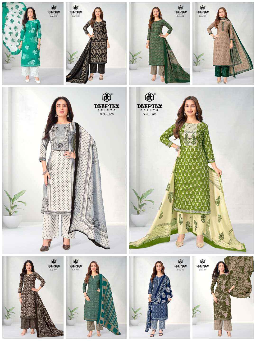 Deeptex Aaliza Vol 12 Readymade Cotton Suits Latest Catalogue Wholesale Price ( 10 Pcs Catalogue )