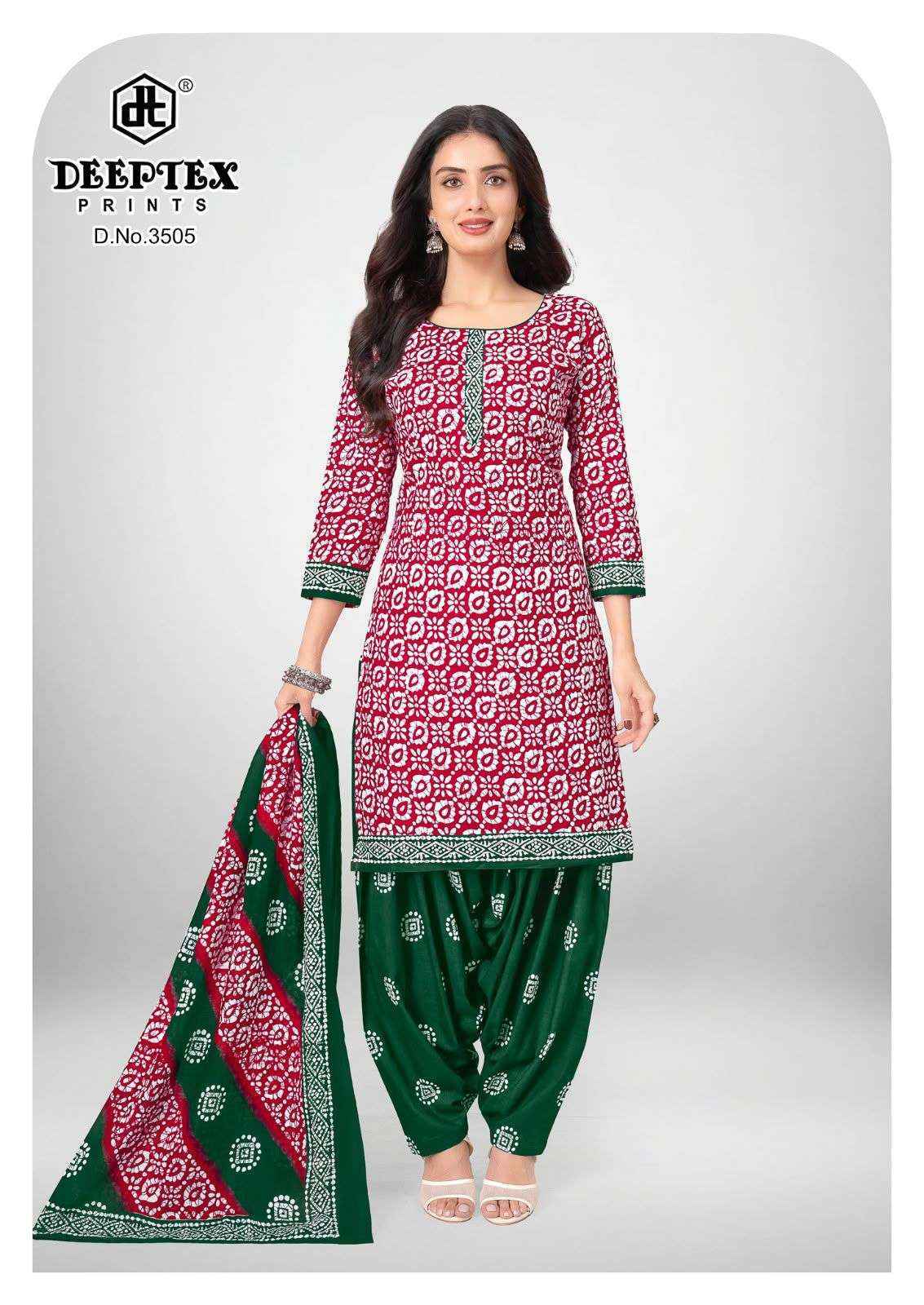 Deeptex Batik Plus Vol 35 Cotton Salwar Kameez _ Surat Wholesale Texteli Market Price ( 10 Pcs Catalog )