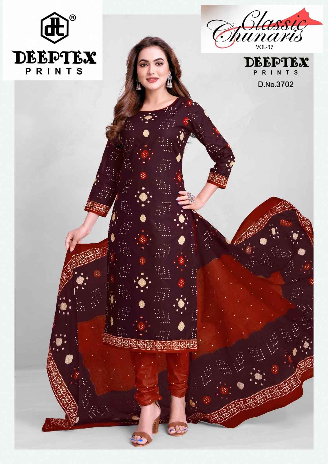 Deeptex Prints Bandhani Vol 37 Cotton Dress Material ( 10 Pcs Catalogue )