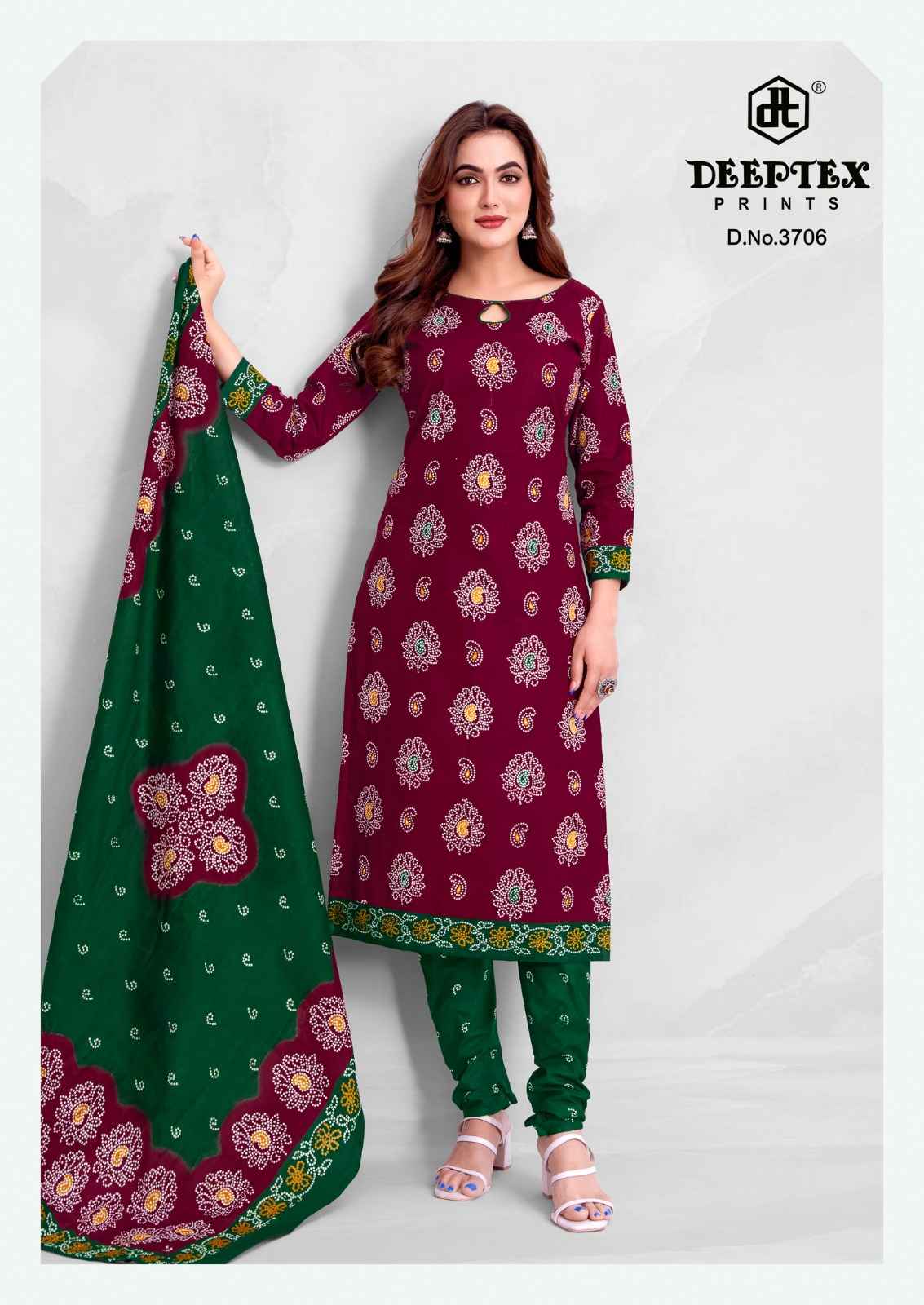 Deeptex Prints Bandhani Vol 37 Cotton Dress Material ( 10 Pcs Catalogue )