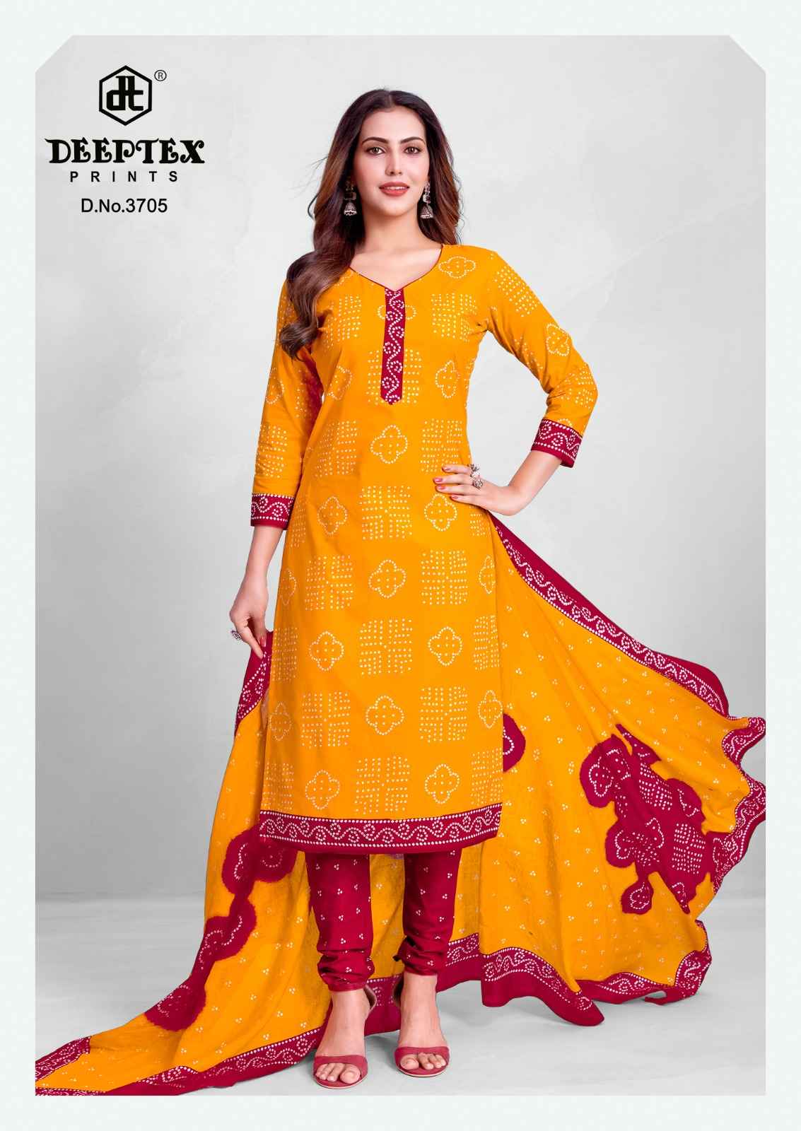Deeptex Prints Classic Chunaris Vol 37 Cotton Dress Material Wholesale Surat ( 10 Pcs Catalogue )