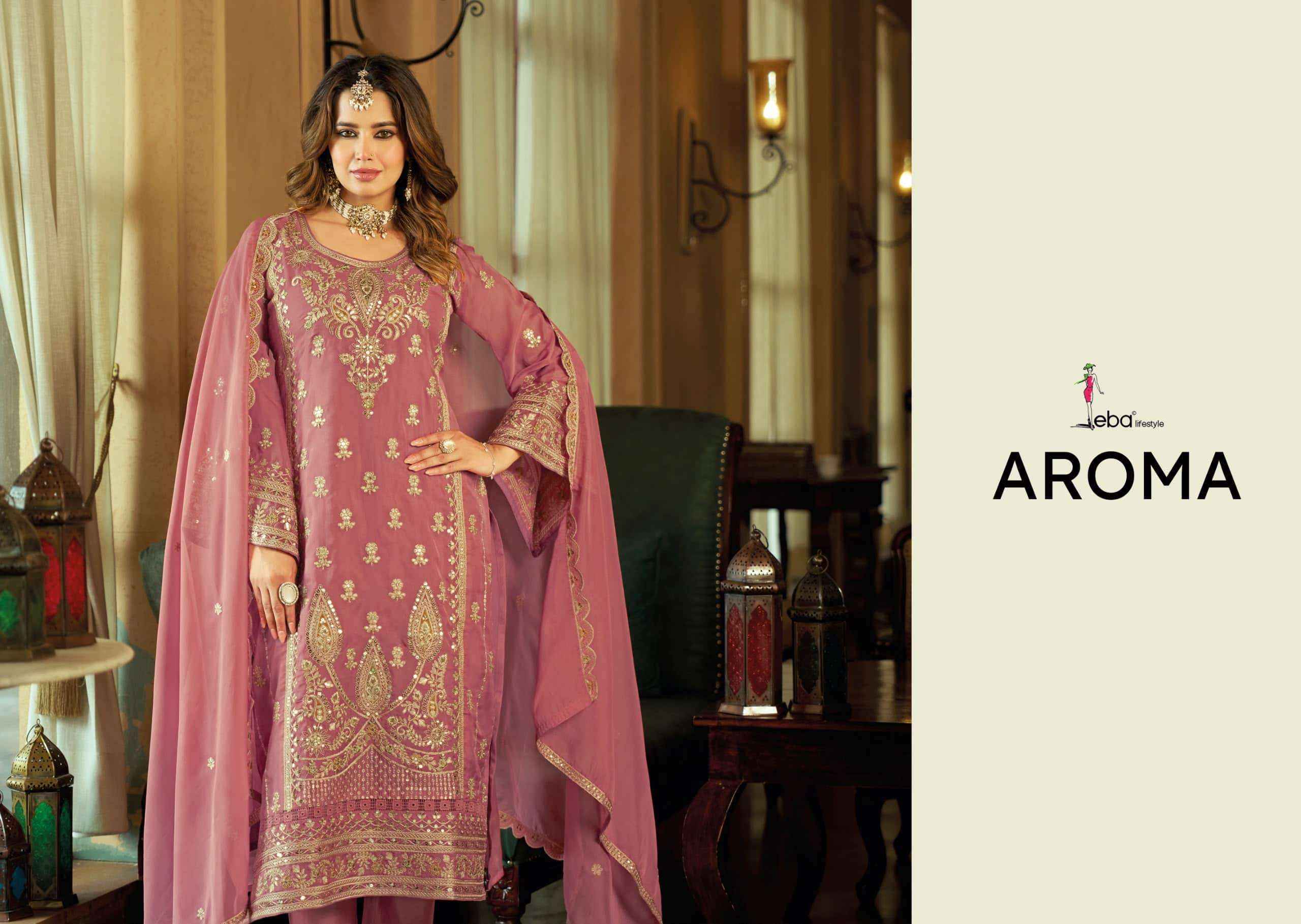 Eba Lifestyle Aroma Readymade Designer Suit _ Surat Wholesale Market Price ( 3 Pcs Catalog )