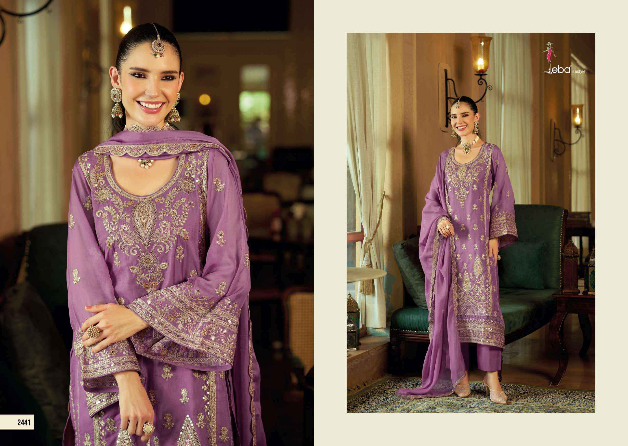 Eba Lifestyle Aroma Readymade Designer Suit _ Surat Wholesale Market Price ( 3 Pcs Catalog )