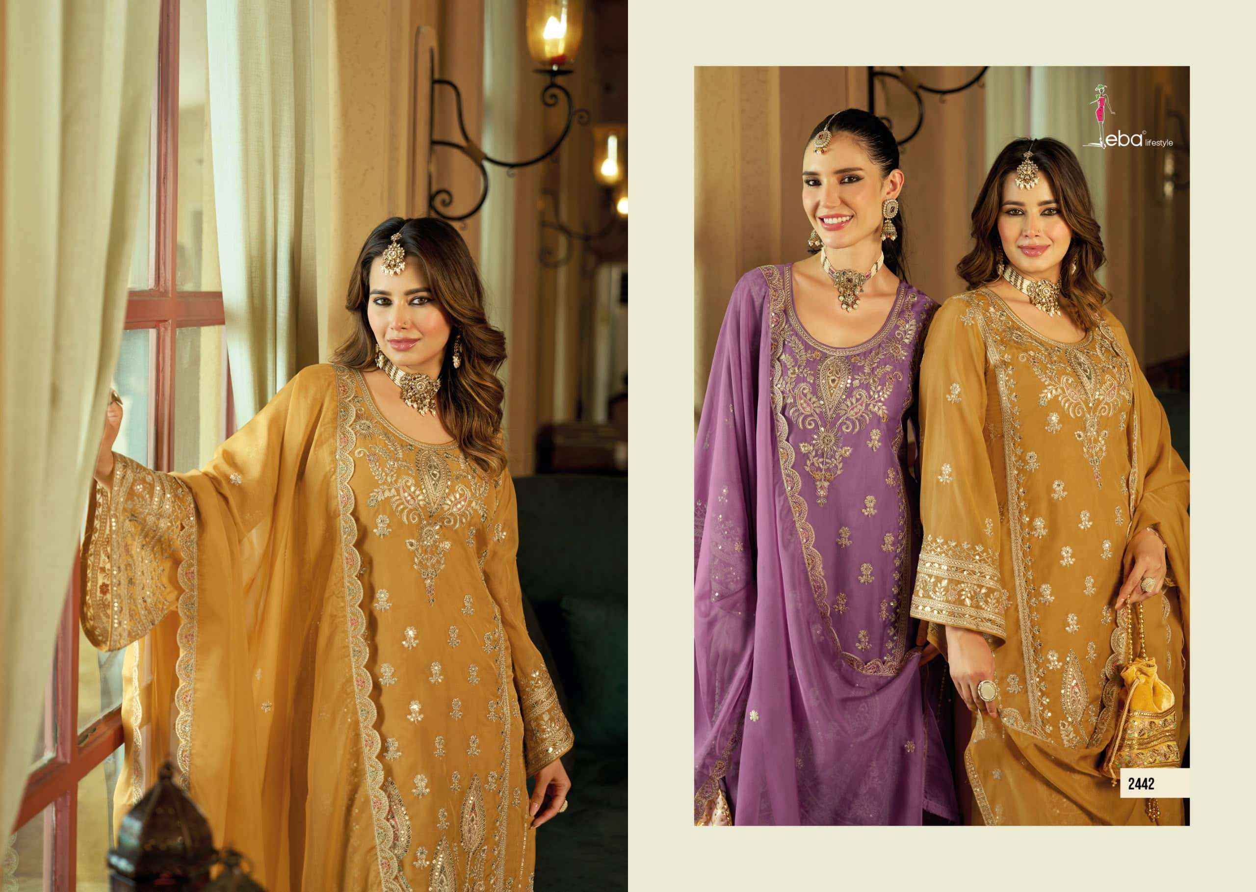 Eba Lifestyle Aroma Readymade Designer Suit _ Surat Wholesale Market Price ( 3 Pcs Catalog )