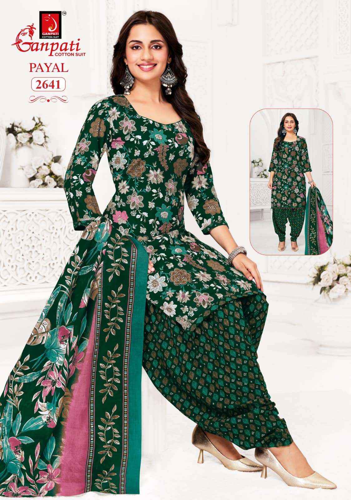 Ganpati Payal Vol 12 Pure Cotton Dress Material Wholesale Price ( 15 Pcs Catalogue )
