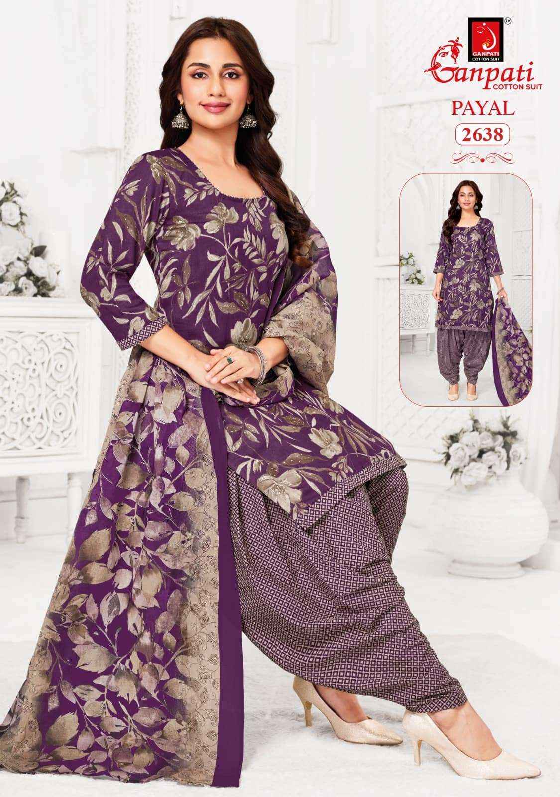 Ganpati Payal Vol 12 Pure Cotton Dress Material Wholesale Price ( 15 Pcs Catalogue )