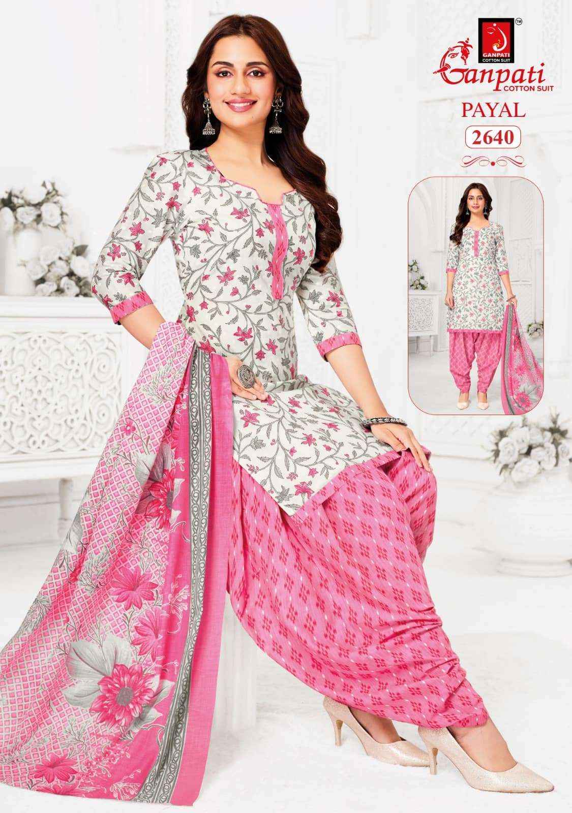 Ganpati Payal Vol 12 Pure Cotton Dress Material Wholesale Price ( 15 Pcs Catalogue )